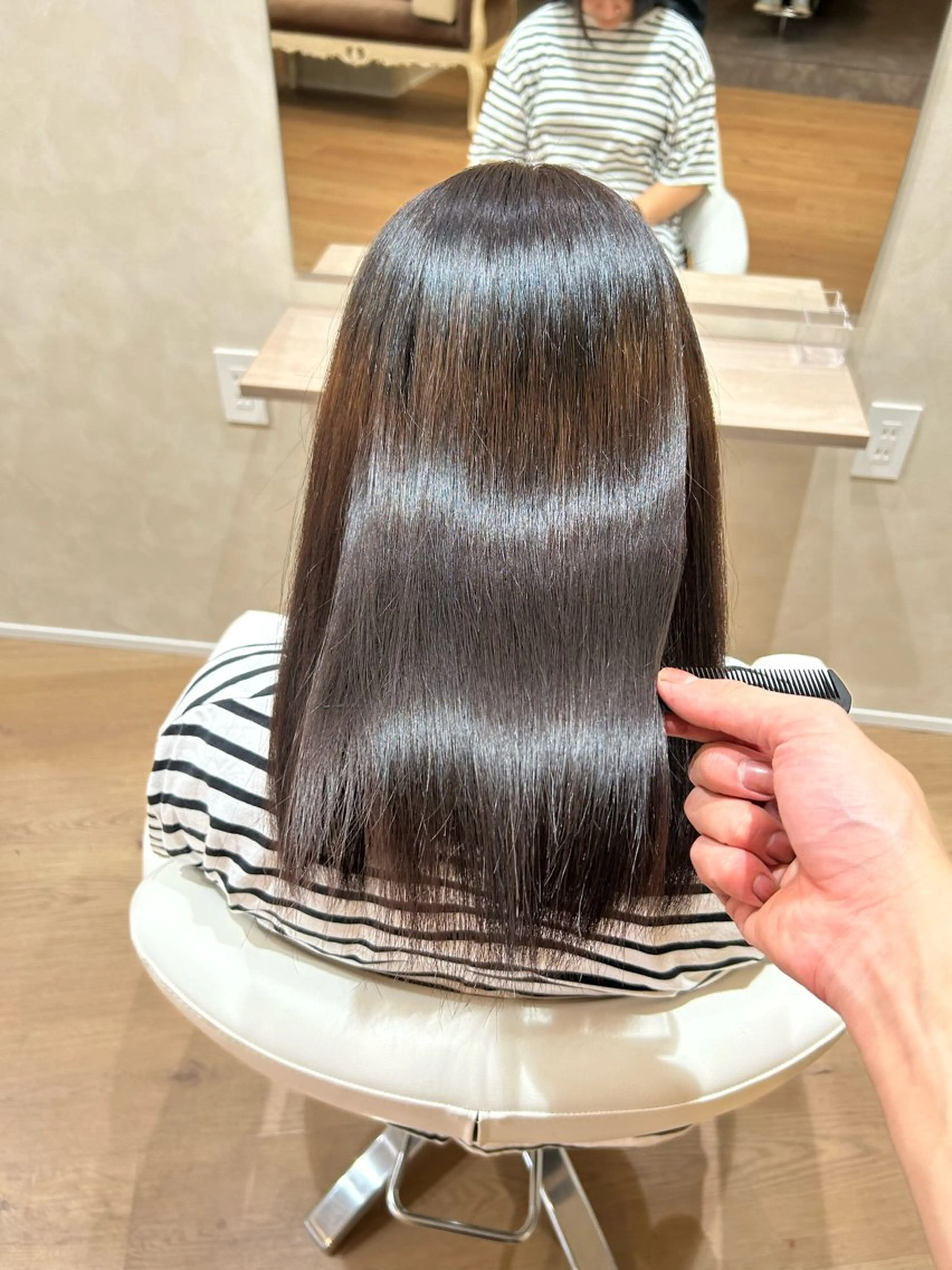 ミディアム ヘアカラー 阿倍野/髪質改善 /縮毛矯正/坪田幸広のヘアスタイル