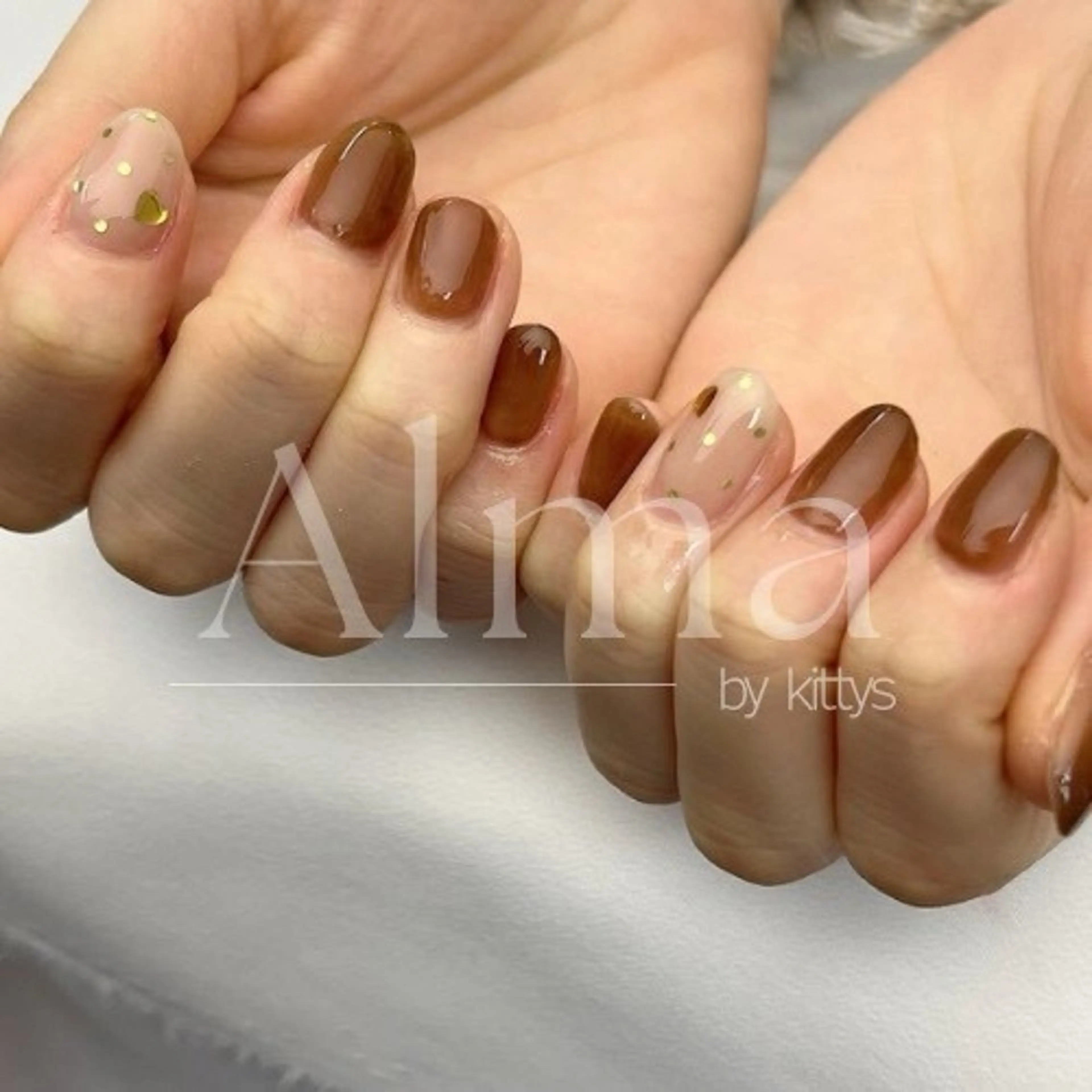 ネイル バレンタイン ハンドネイル Alma by kittys 谷保店所属・Alma chitoseのネイルデザイン