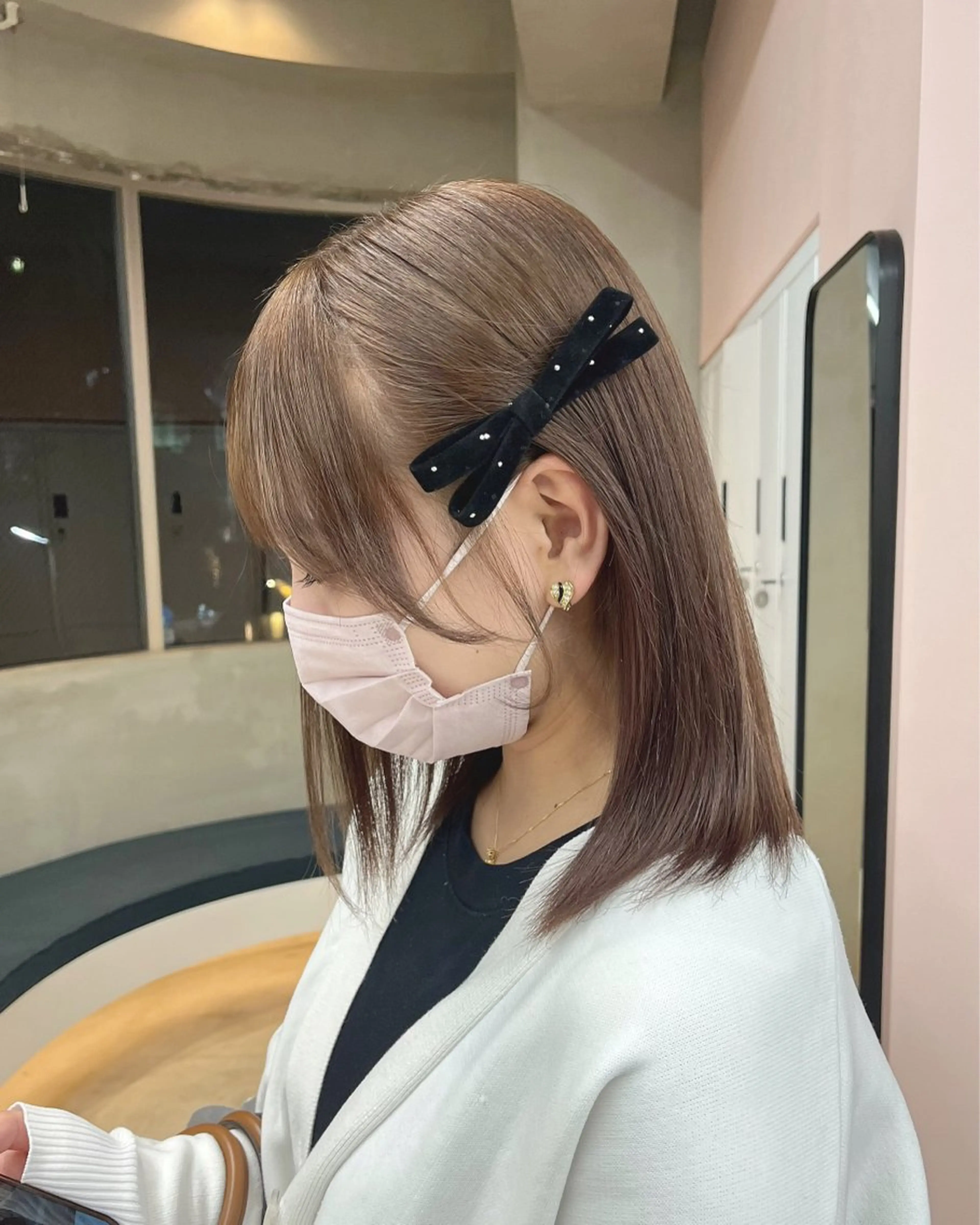 ミディアム カラー ベージュカラー ayaka♡ 柔らかカラーのヘアスタイル