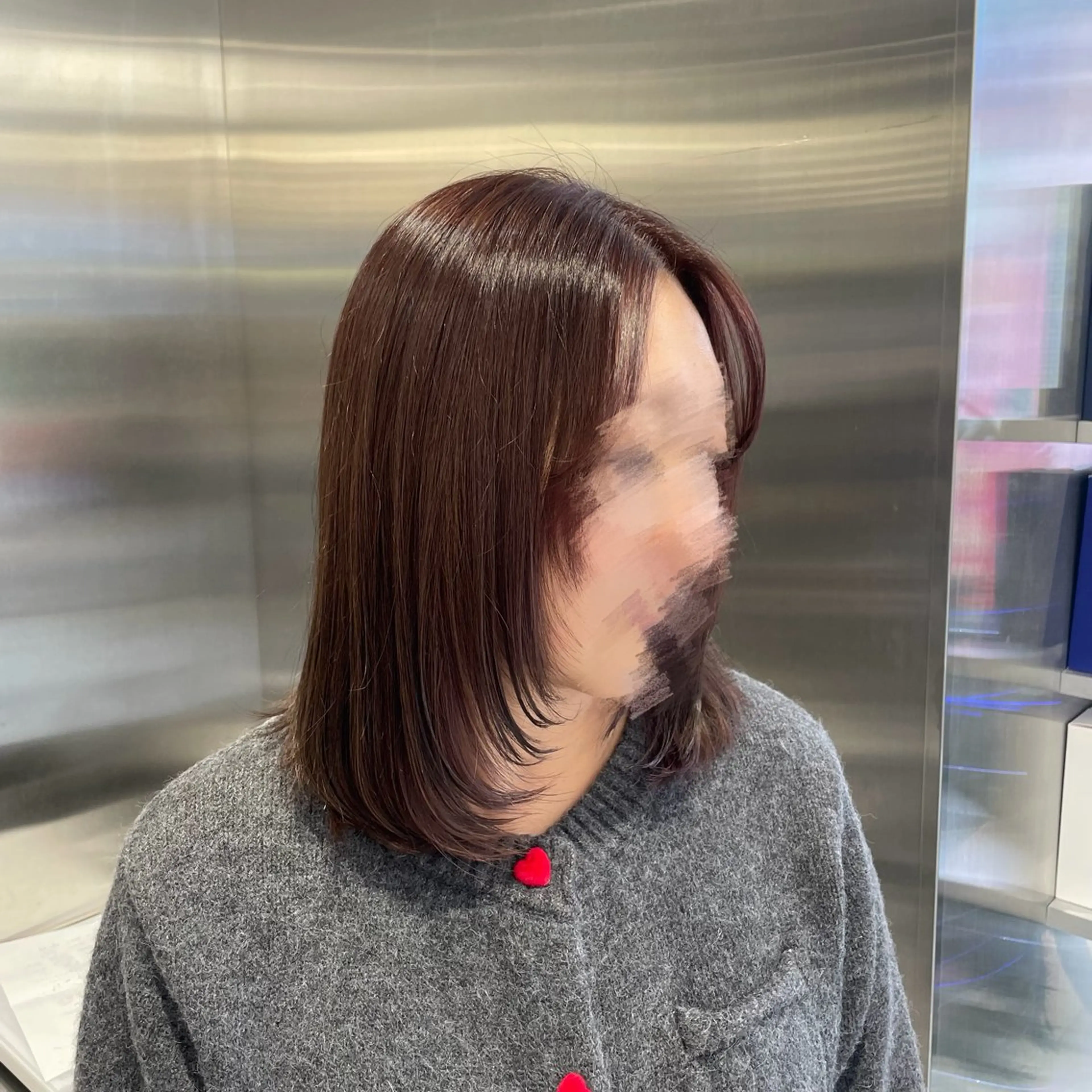 セミロング カラー カット ヘアカラー ななみ.⋆𝜗𝜚 艶カラー/まつパのヘアスタイル