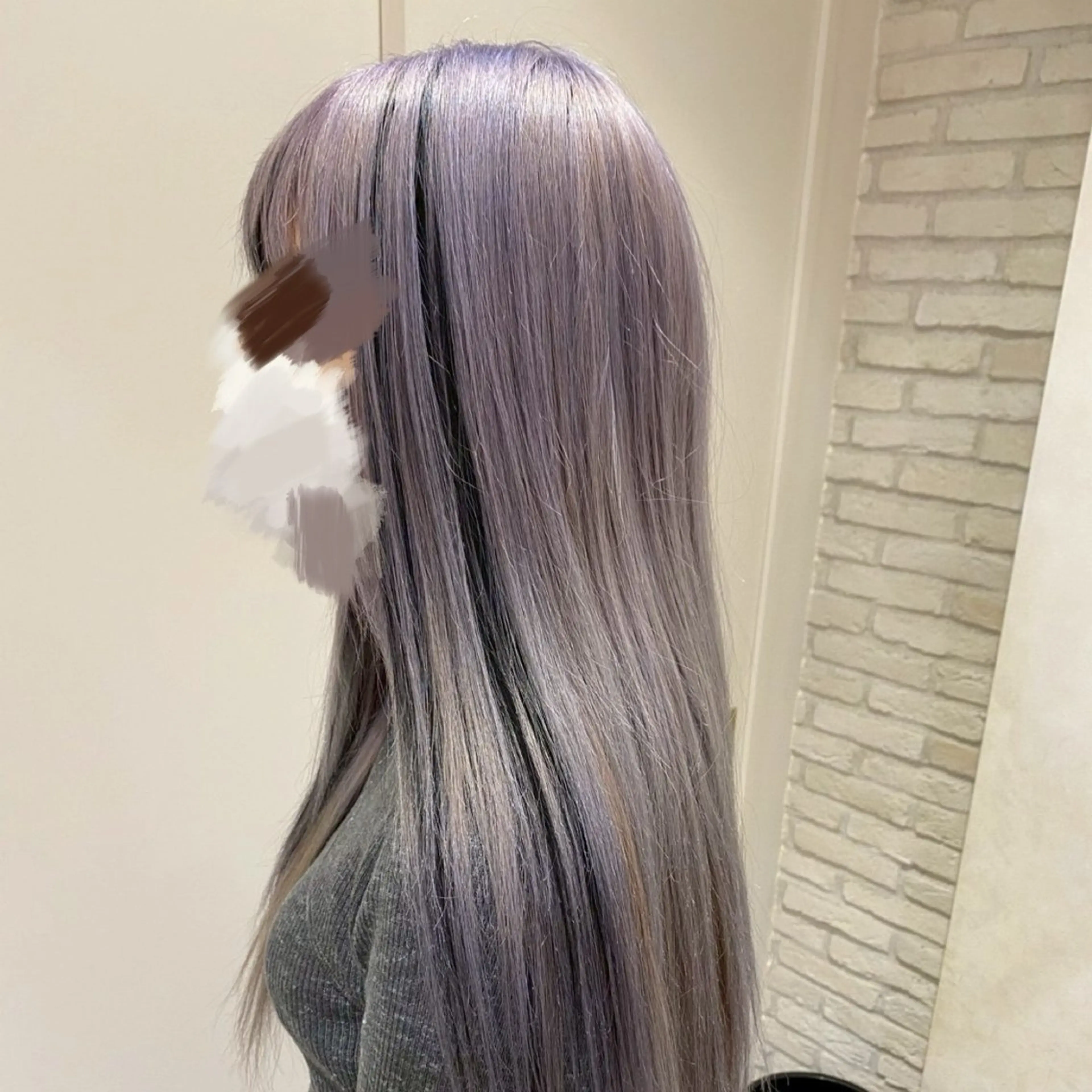 ロング カラー シルバー エクステ ヘアカラー 横浜/デザインカラー 個性派ヘアメ/まこのヘアスタイル