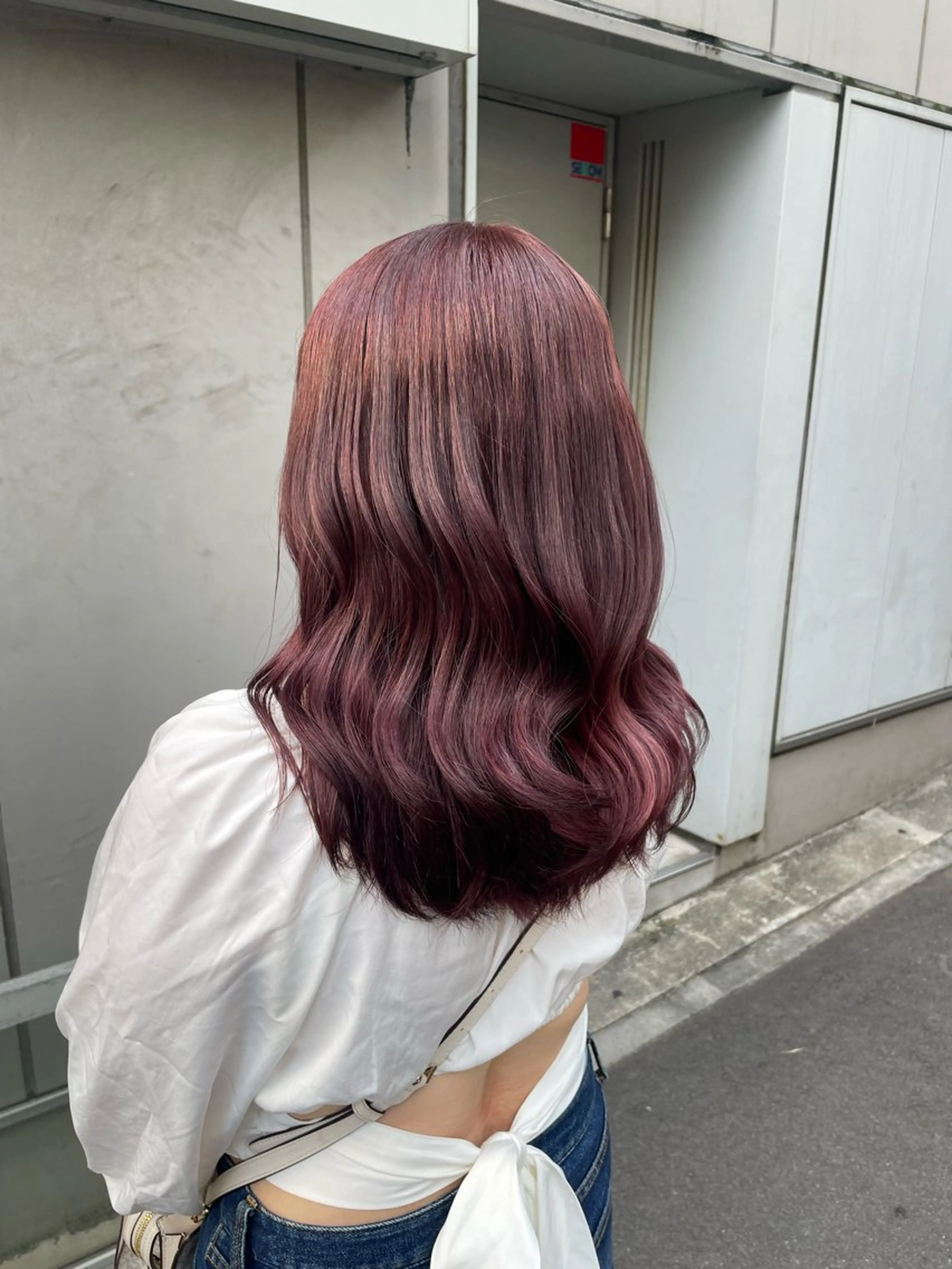 セミロング カラー ヘアカラー 大人っぽ♡上品な暖色 ♡ブリーチなし♡のヘアスタイル