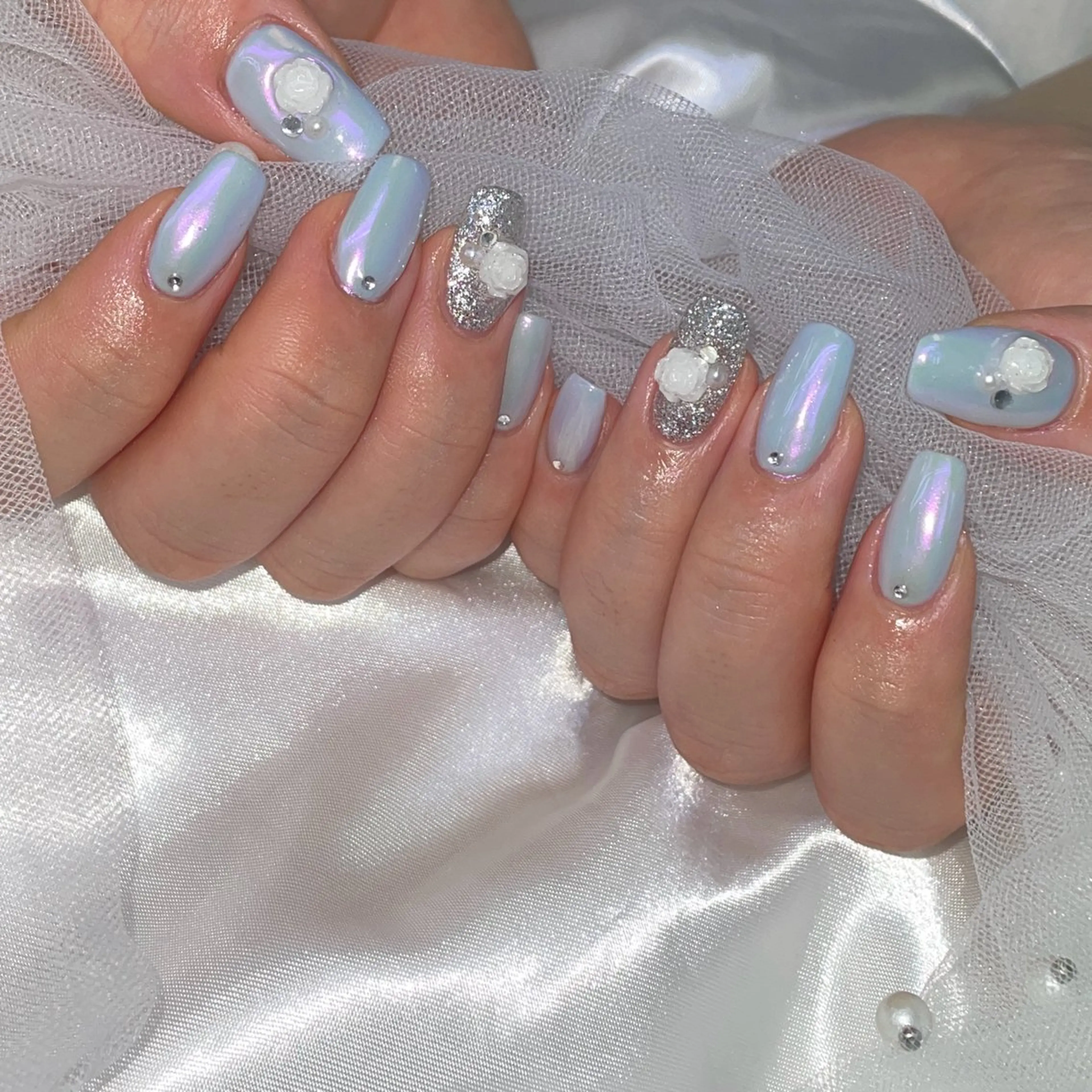 ネイル 成人式 ハンドネイル Nail salon のらねこ所属・友井川 綾華のネイルデザイン