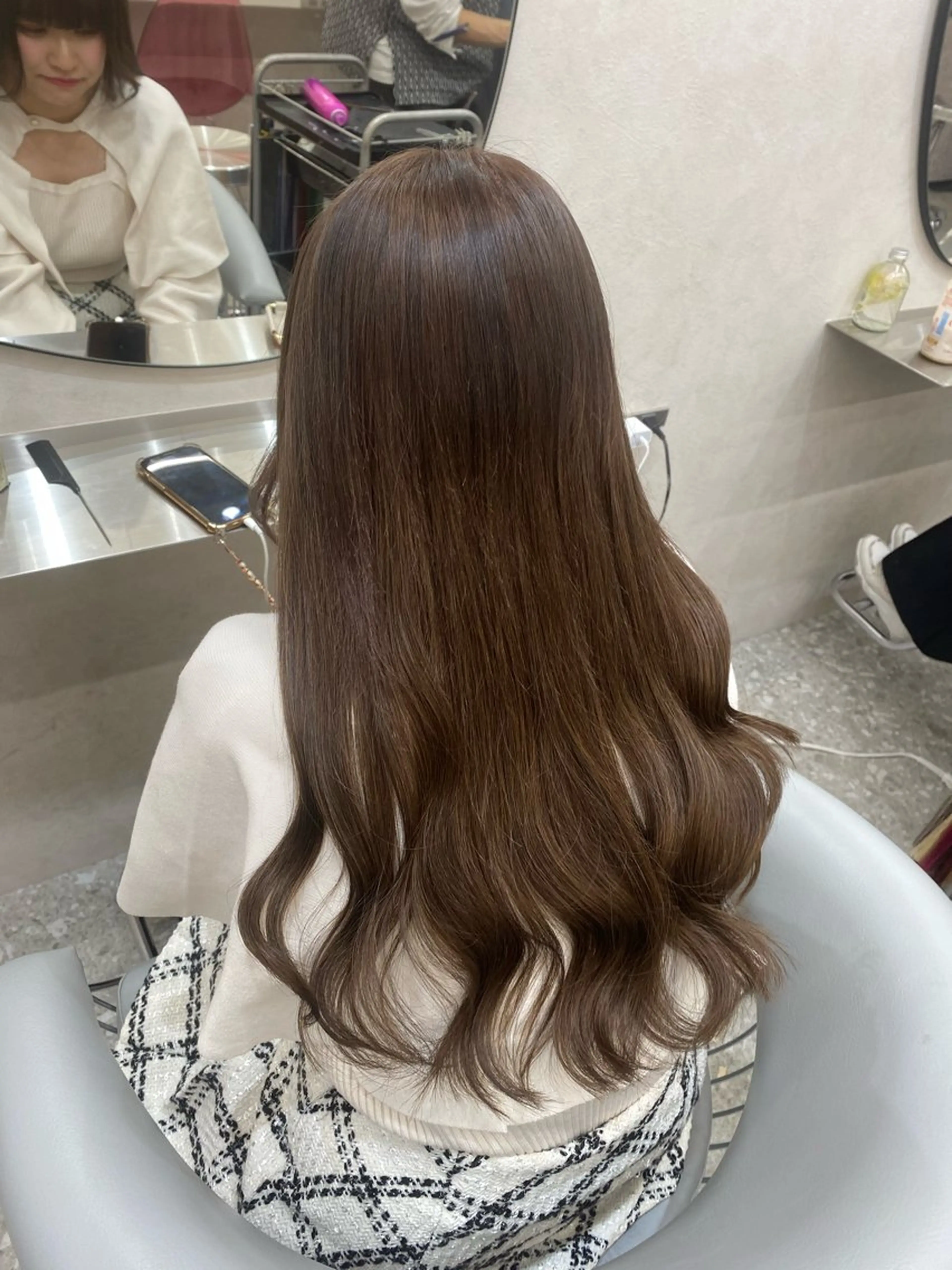 ロング カラー ヘアアレンジ シールエクステ ベージュカラー ブリーチ ブラウンカラー ケアブリーチ なな💎韓国系/ 渋谷💎のヘアスタイル