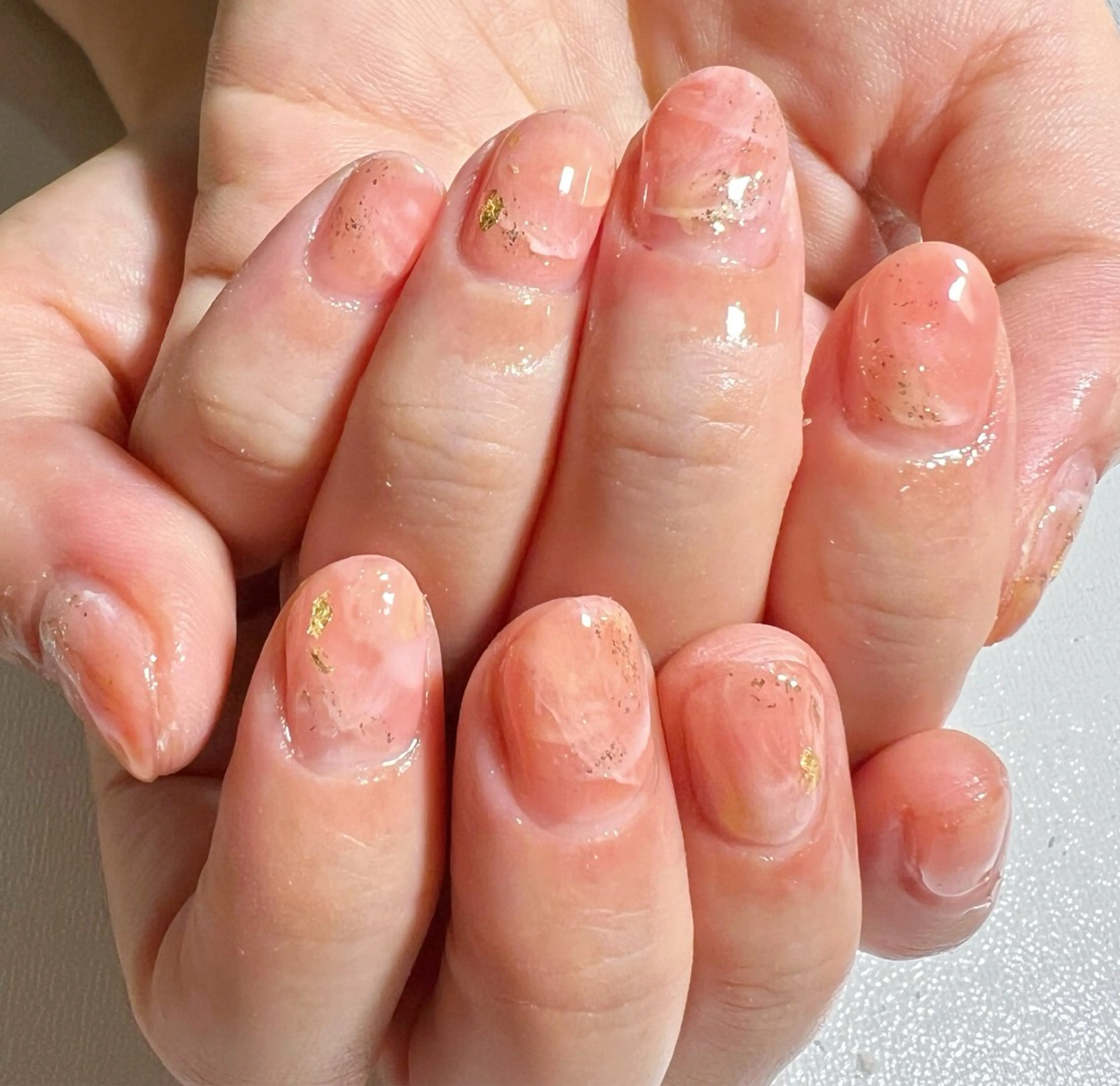 ネイル ピンク シンプルネイル ハンドネイル private salon mieのネイルデザイン