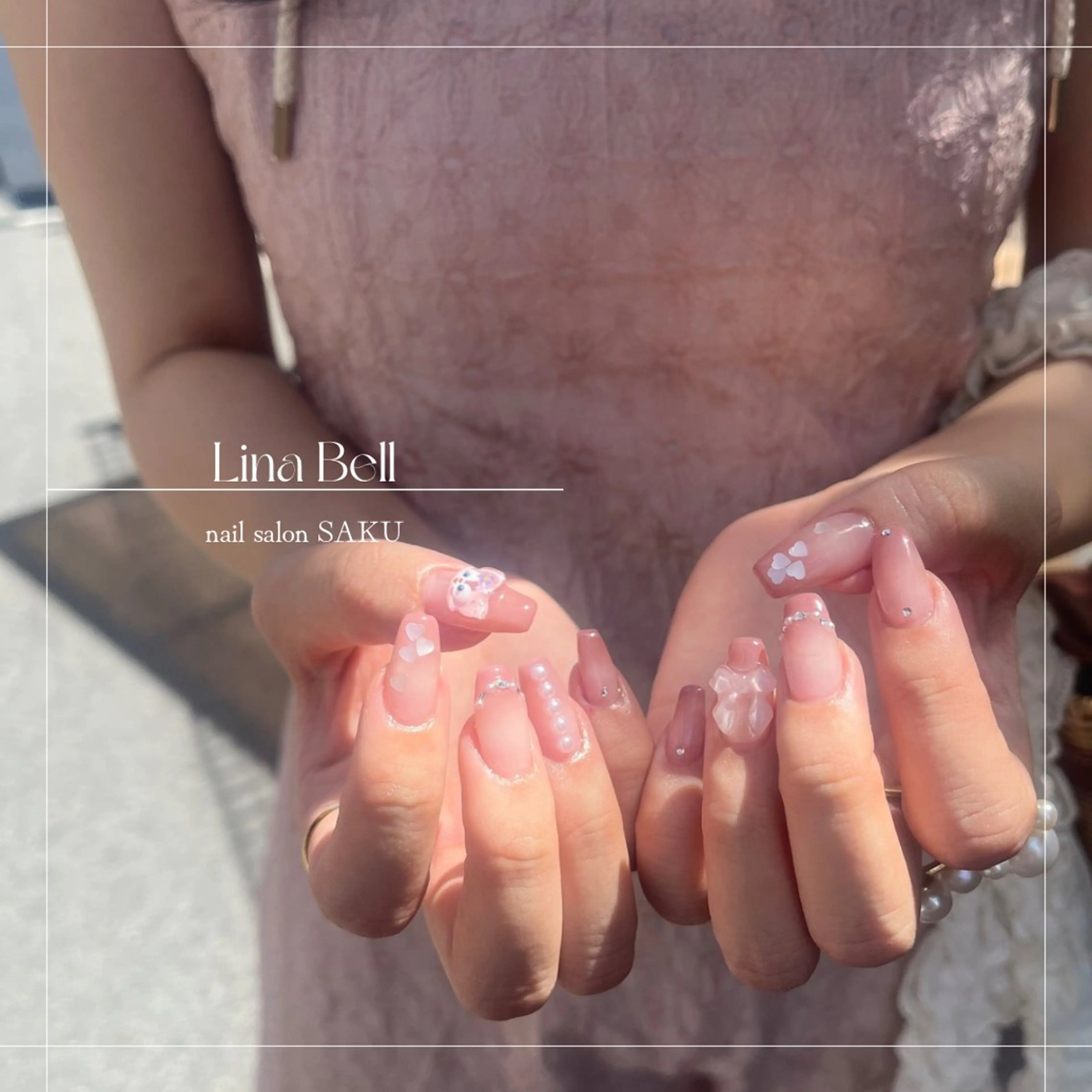 ネイル ニュアンスネイル シンプルネイル ハンドネイル SAKU  nail[サクネイル]所属・SAKU nail 作島茜のネイルデザイン