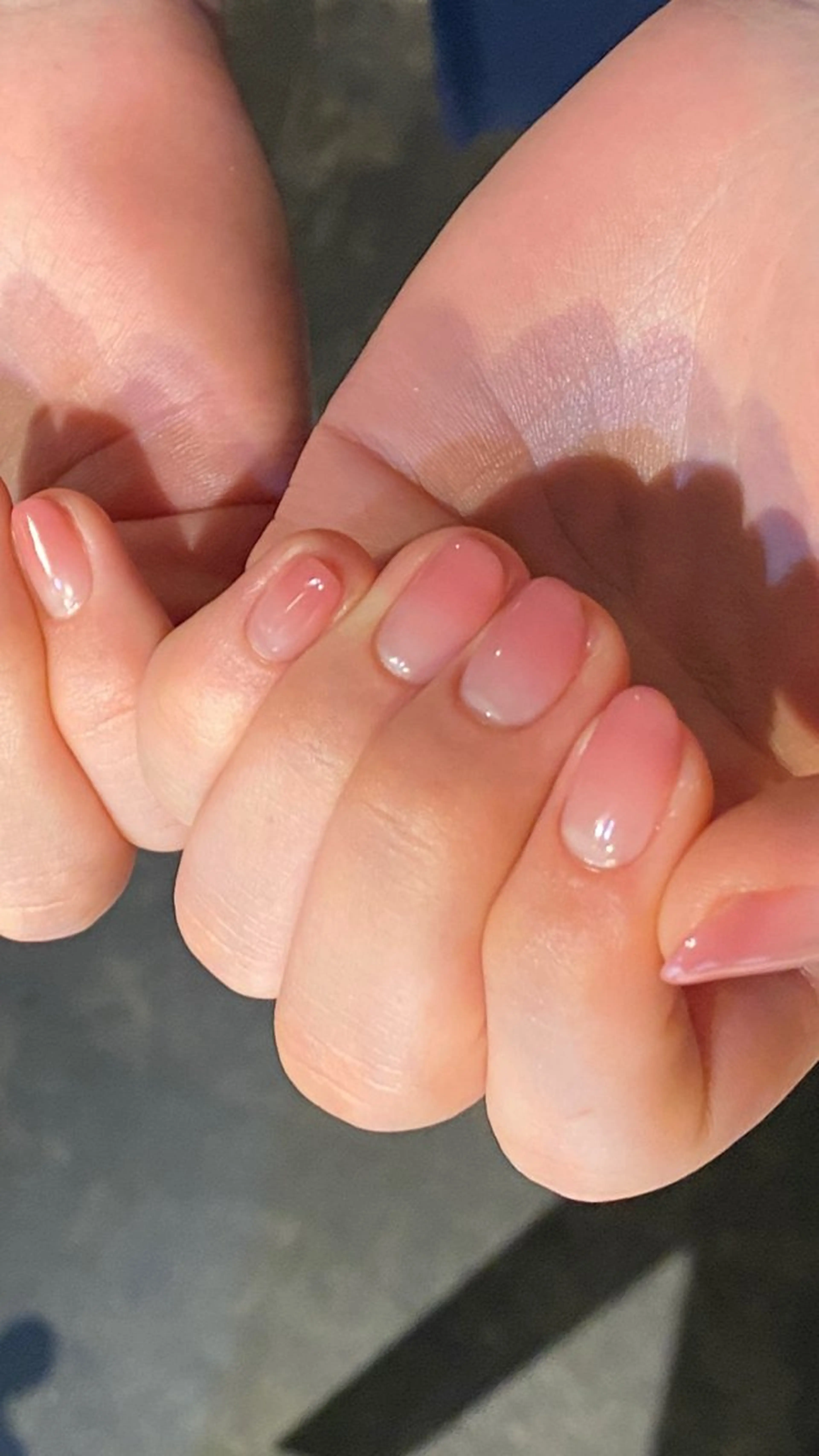 グラデーション(オフあり) クリアベースにピンク系ベージュ系の5色から選んでいただきます◎ソフトジェルのみ対応🫧の写真