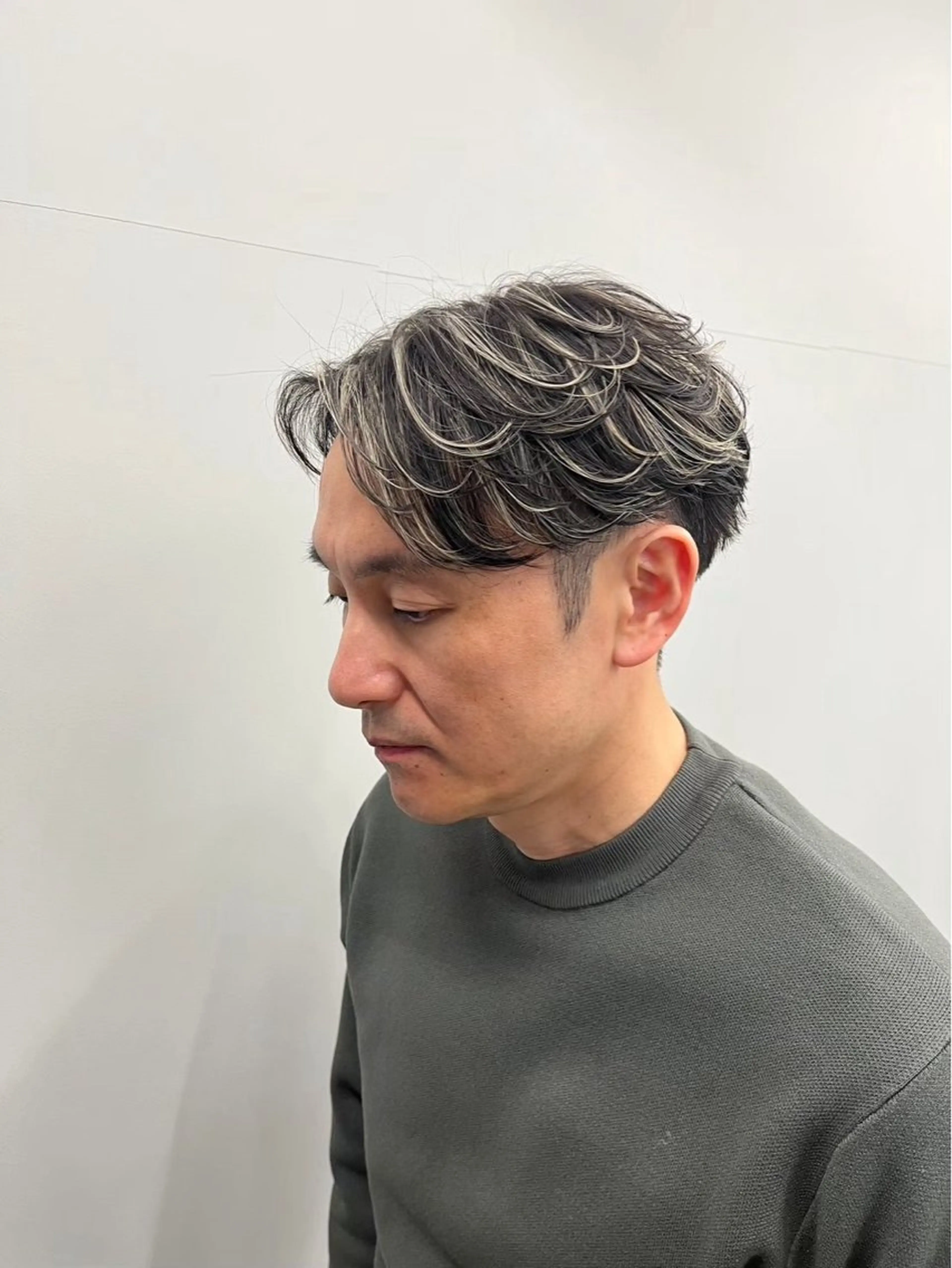 ショート メンズ カット ニュアンスパーマ/ ウルフ/ときなのヘアスタイル