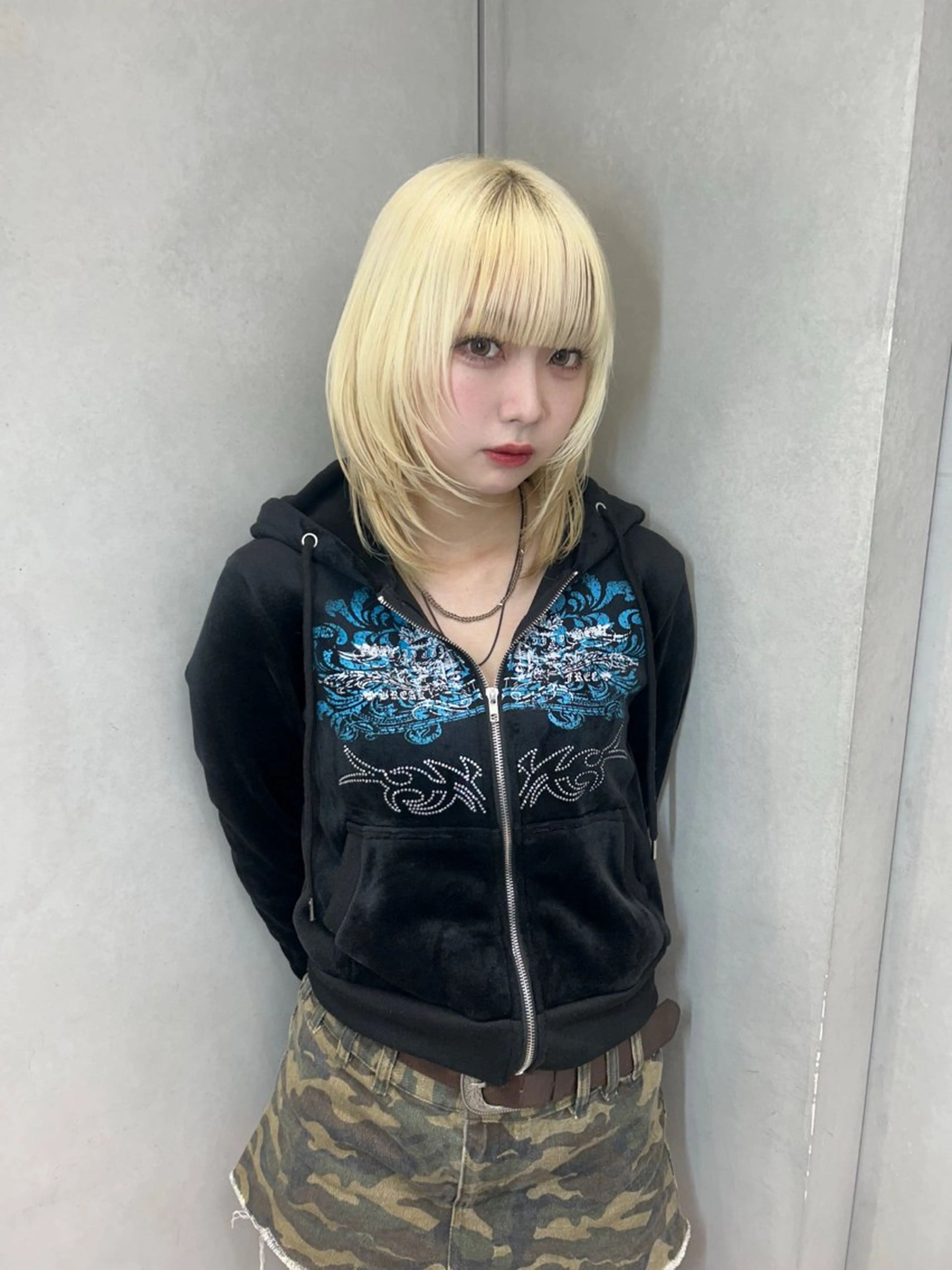 ミディアム ヘアカラー トリートメント ヘアセット ONYX 表参道所属・ショート/ボブ/似 合わせ/顔周りカットのヘアスタイル