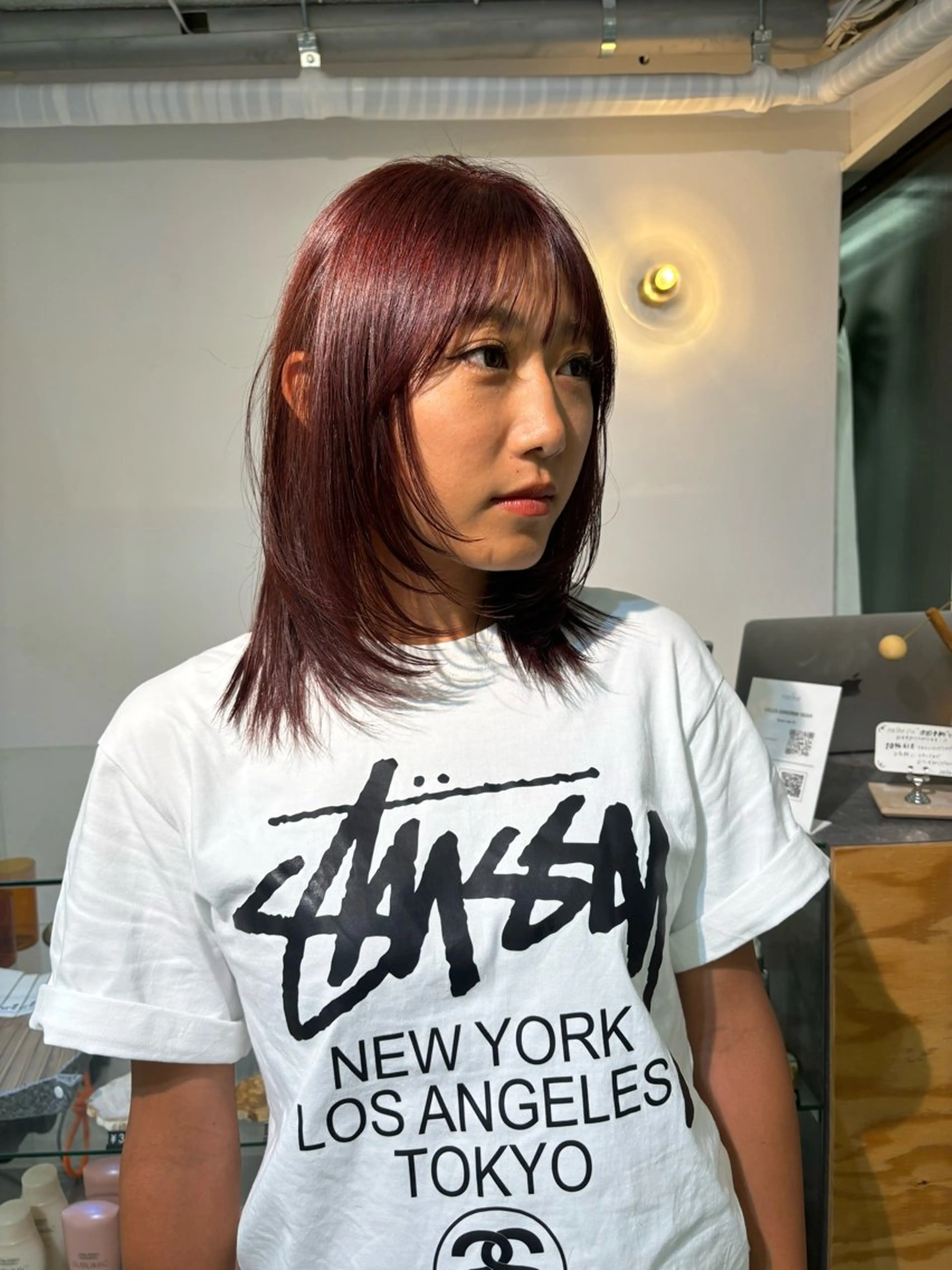 ミディアム カラー ヘアカラー sakura🌸 レイヤー/韓国ヘアのヘアスタイル