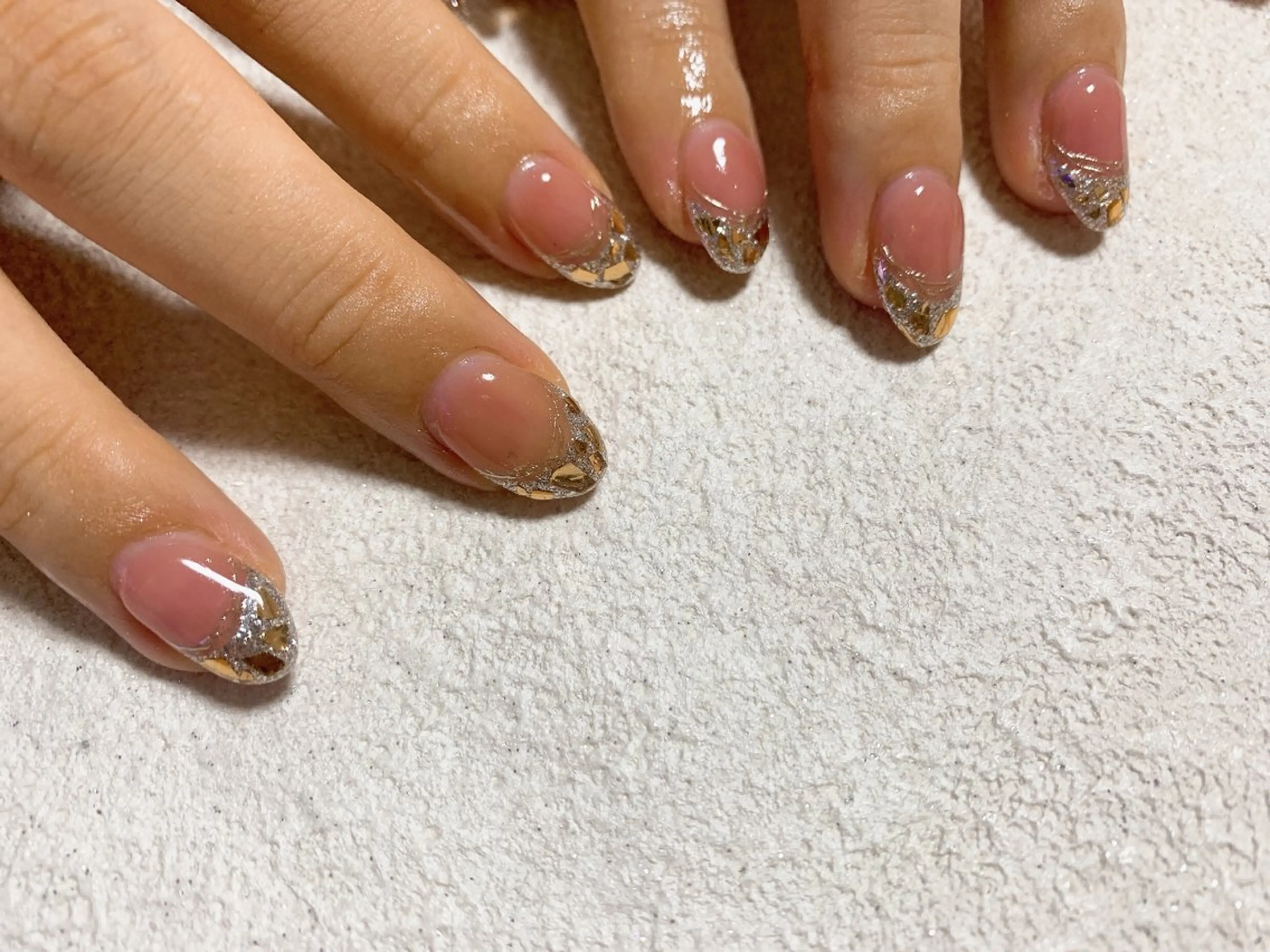 ネイル フレンチネイル ジェルネイル ガラスフレンチ 韓国ネイル メンズネイル kiki nail たまプラーザのネイルデザイン