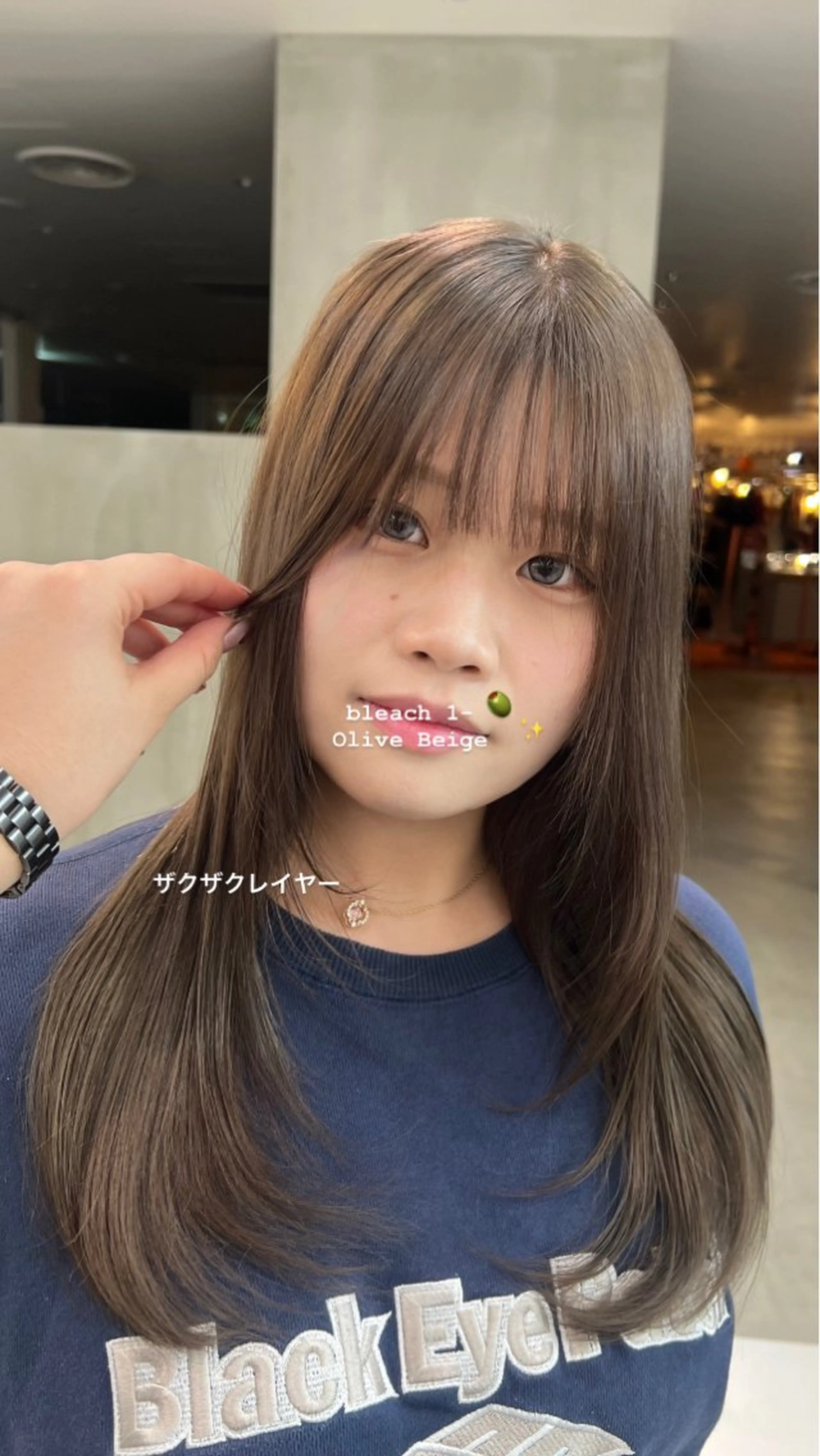 ロング カラー ベージュカラー オリーブベージュ レイヤーカット ALBUM渋谷PARCO所属・レイヤー特化/渋谷 rinのヘアスタイル