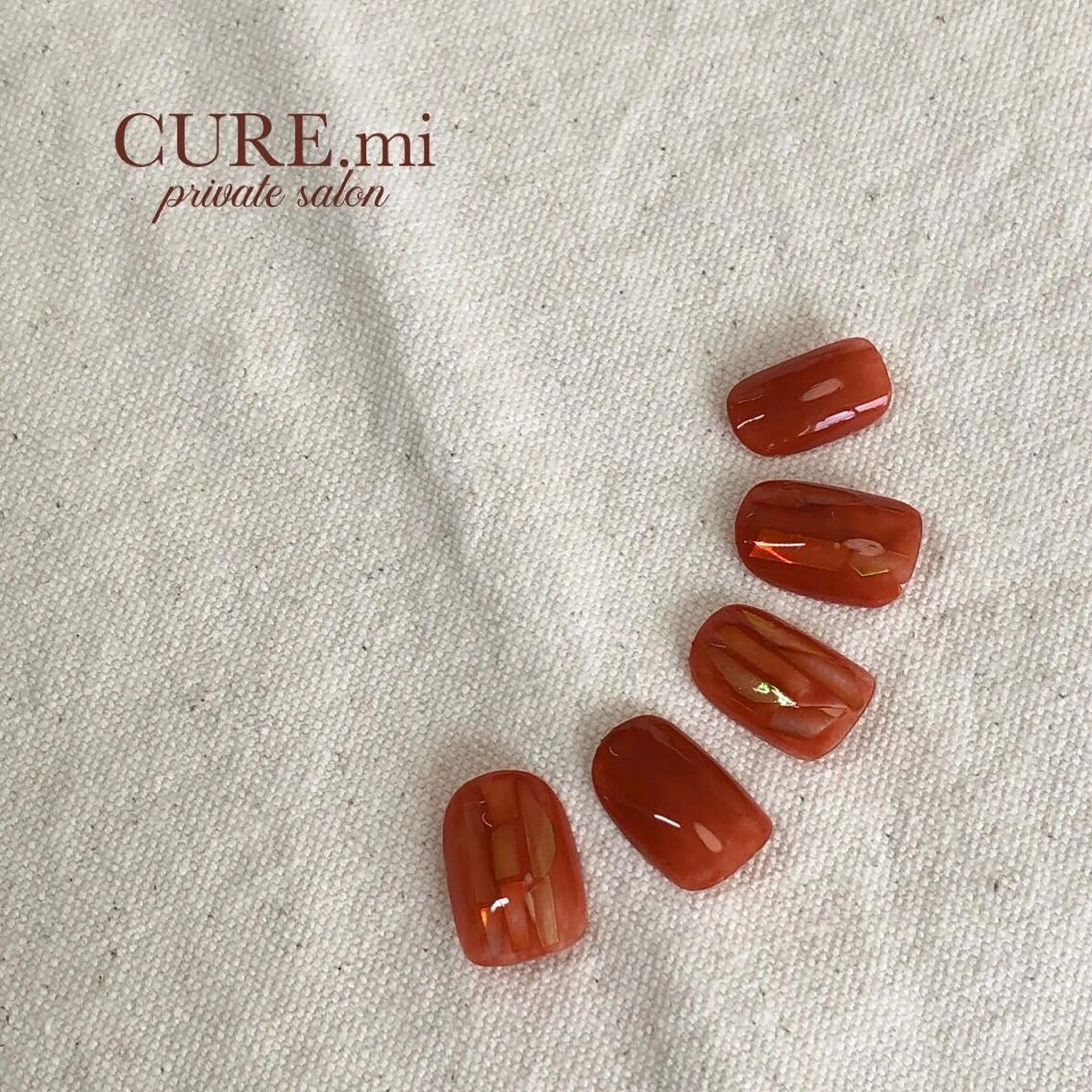 ネイル オレンジ ハンドネイル ハンドケア 伊藤 美香のその他イメージ