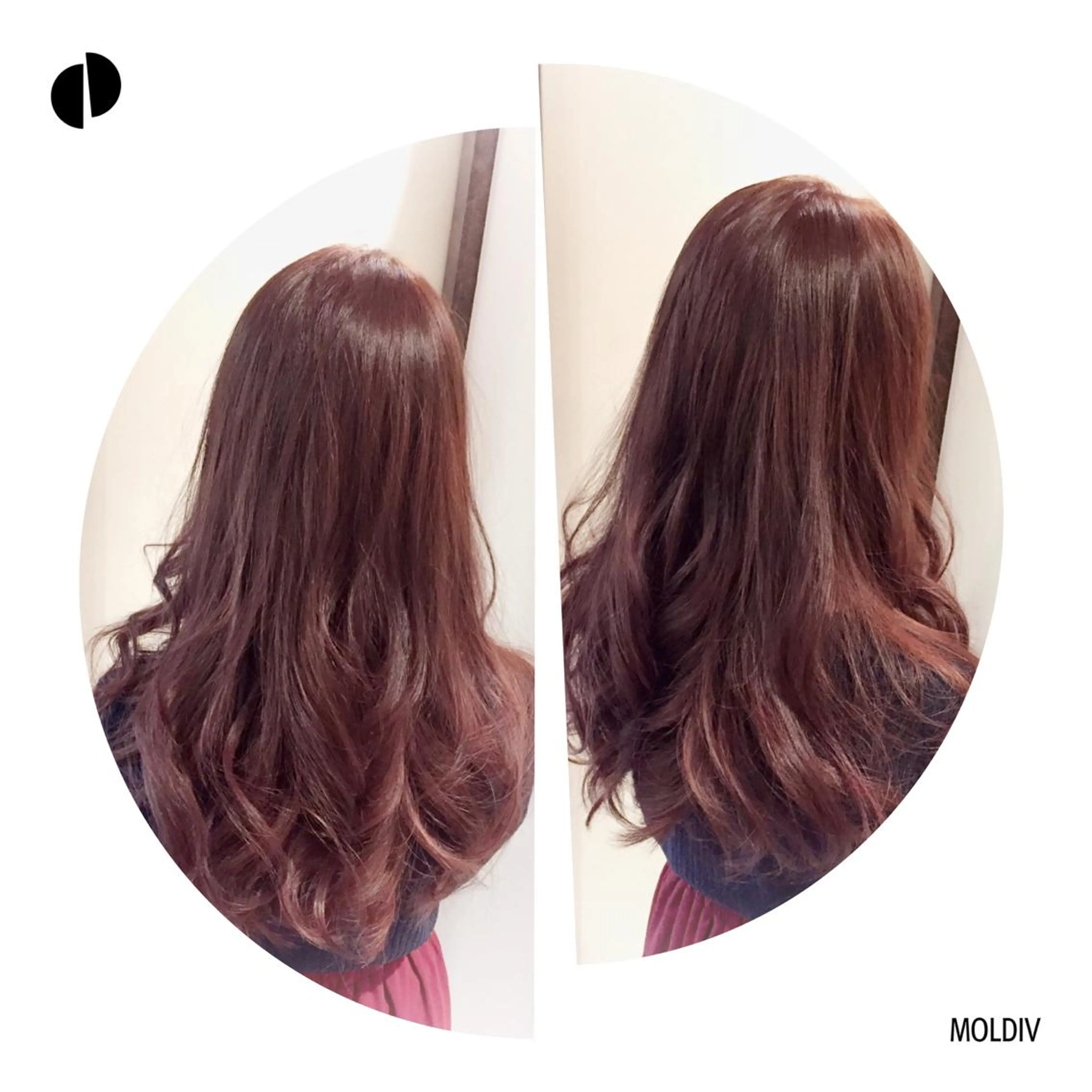 セミロング ロング カラー ボルドーカラー ✨縮毛矯正✨髪質改善 ナカシマ ユミのヘアスタイル