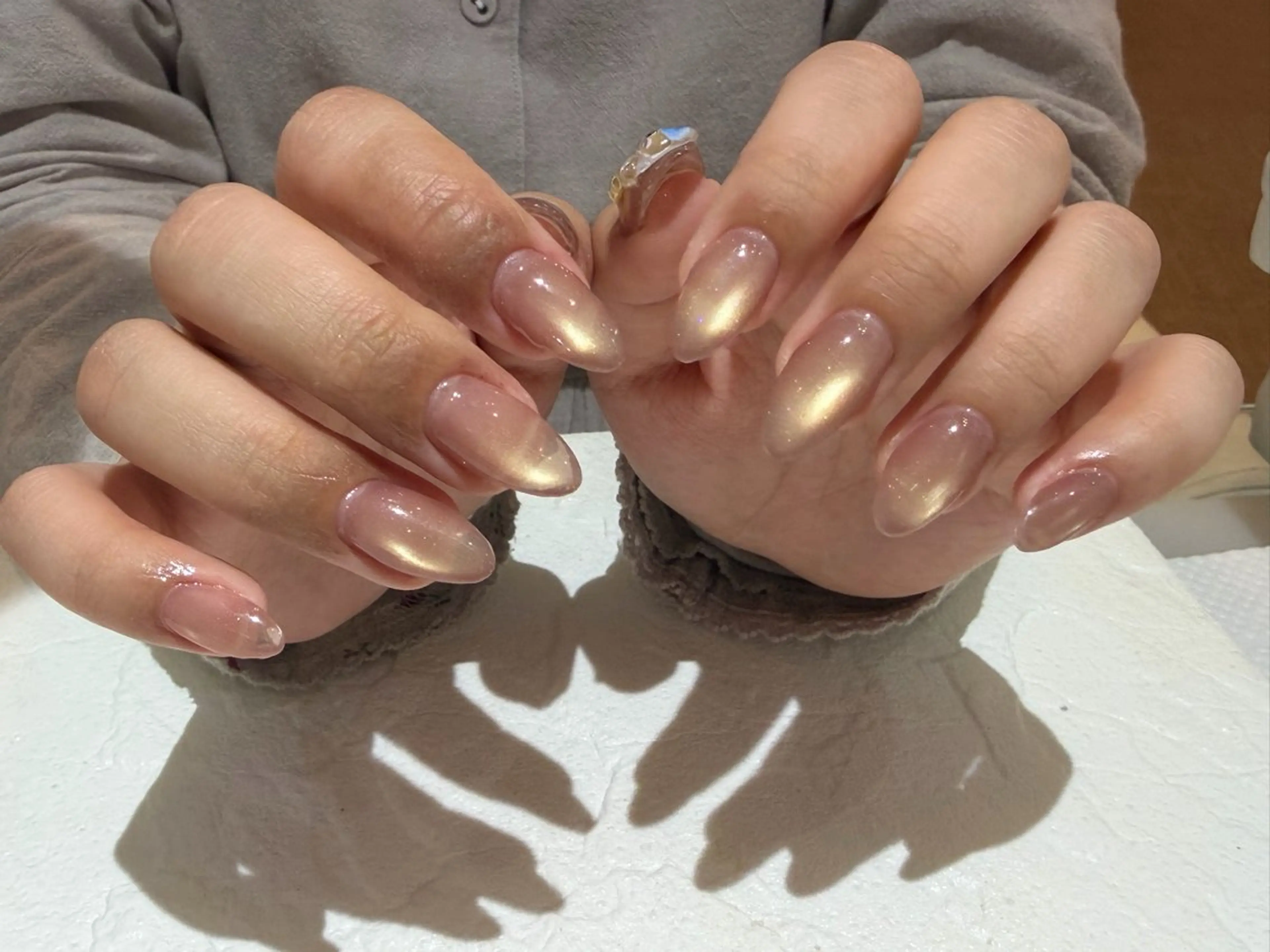 ネイル マグネットネイル ワンカラーネイル ハンドネイル 🧸熊谷 かほ🧸のネイルデザイン