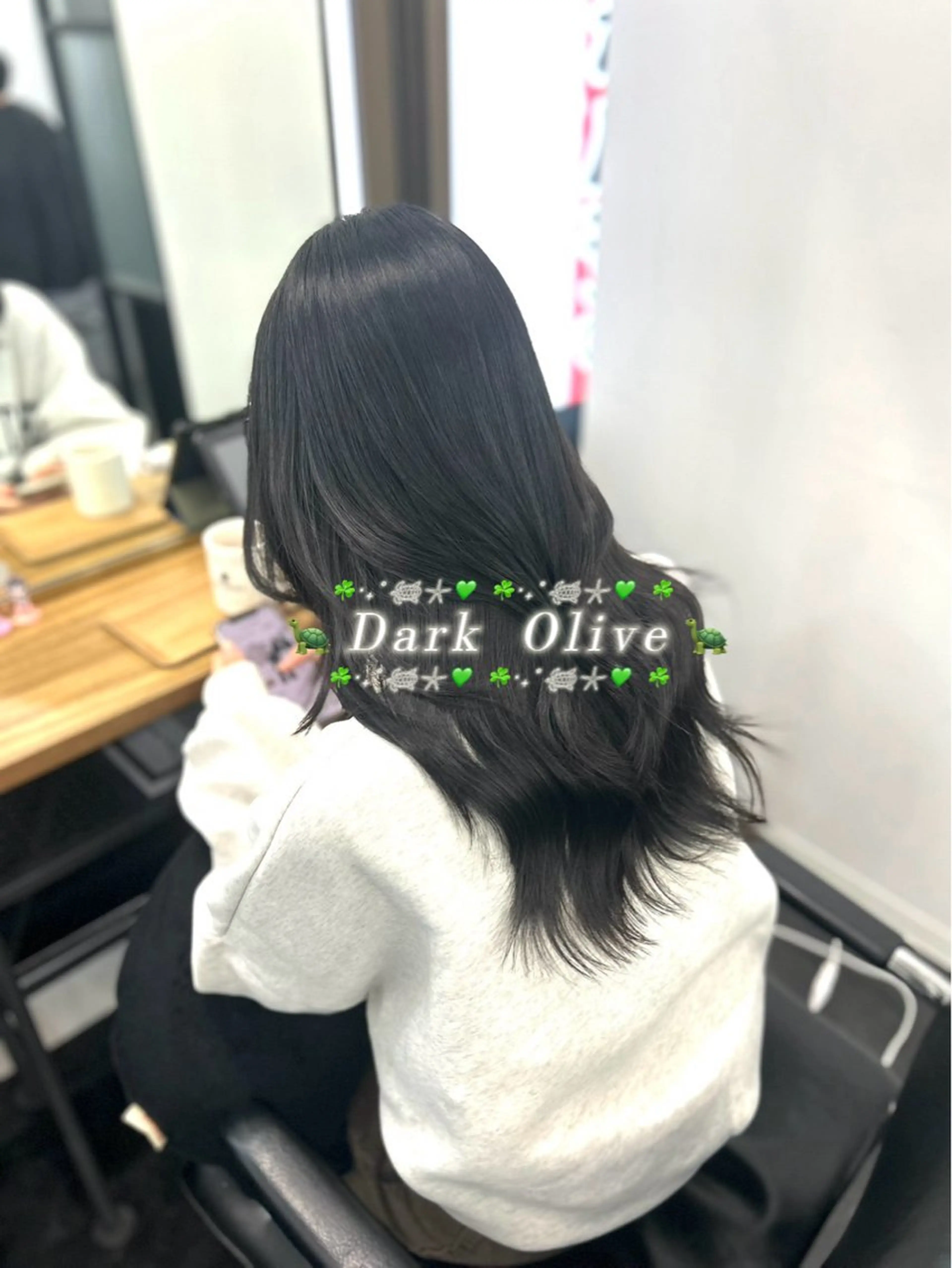 🥝ブリーチなしダブルカラー🥝　　　　　　　　　　　　　　オリーブカラー💚 ＋1step trの写真