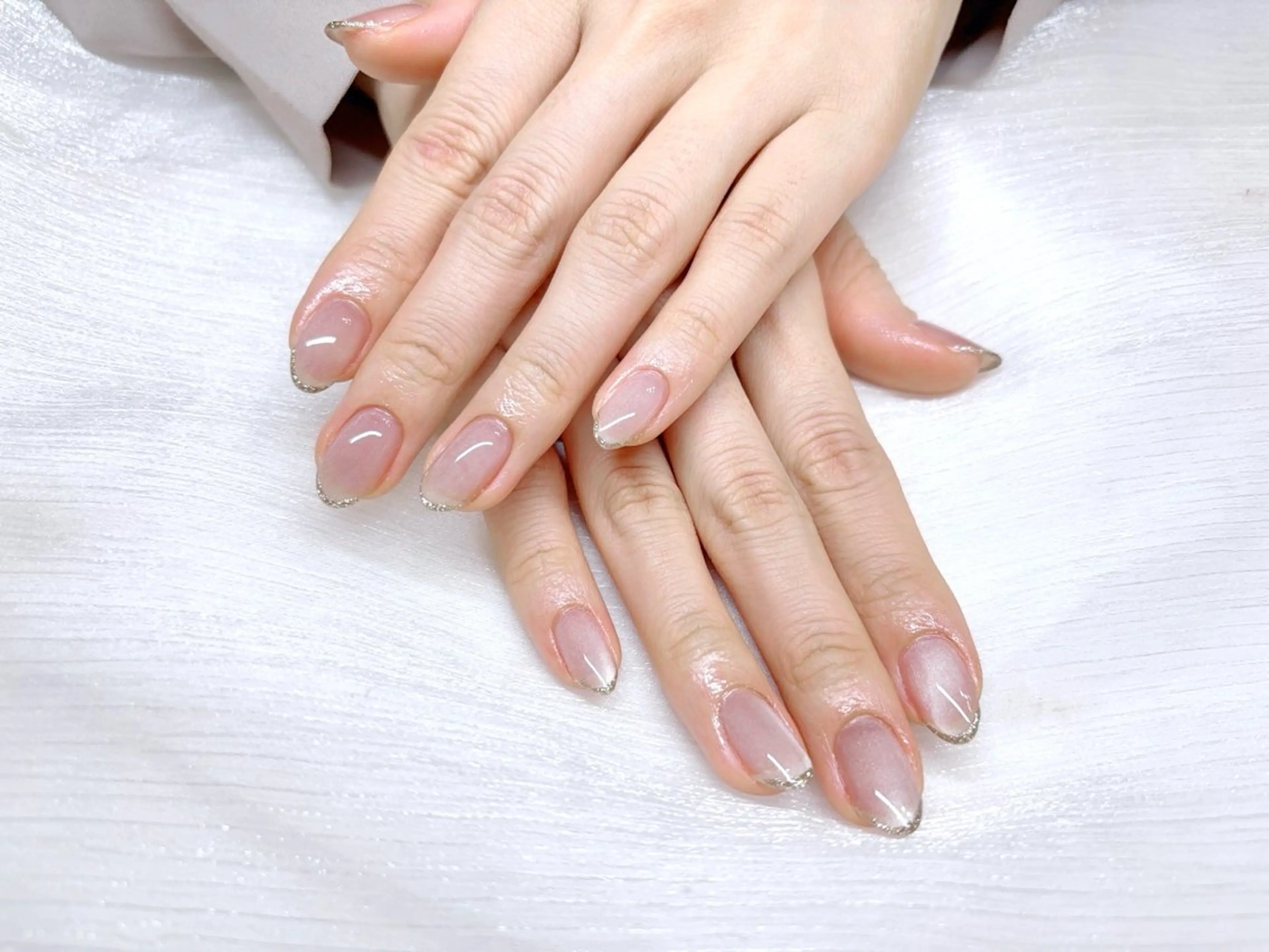 ネイル ゴールド ラメ(グリッター) マグネットネイル ピンク ハンドネイル ♡CELEBRAIL YUKI♡のネイルデザイン