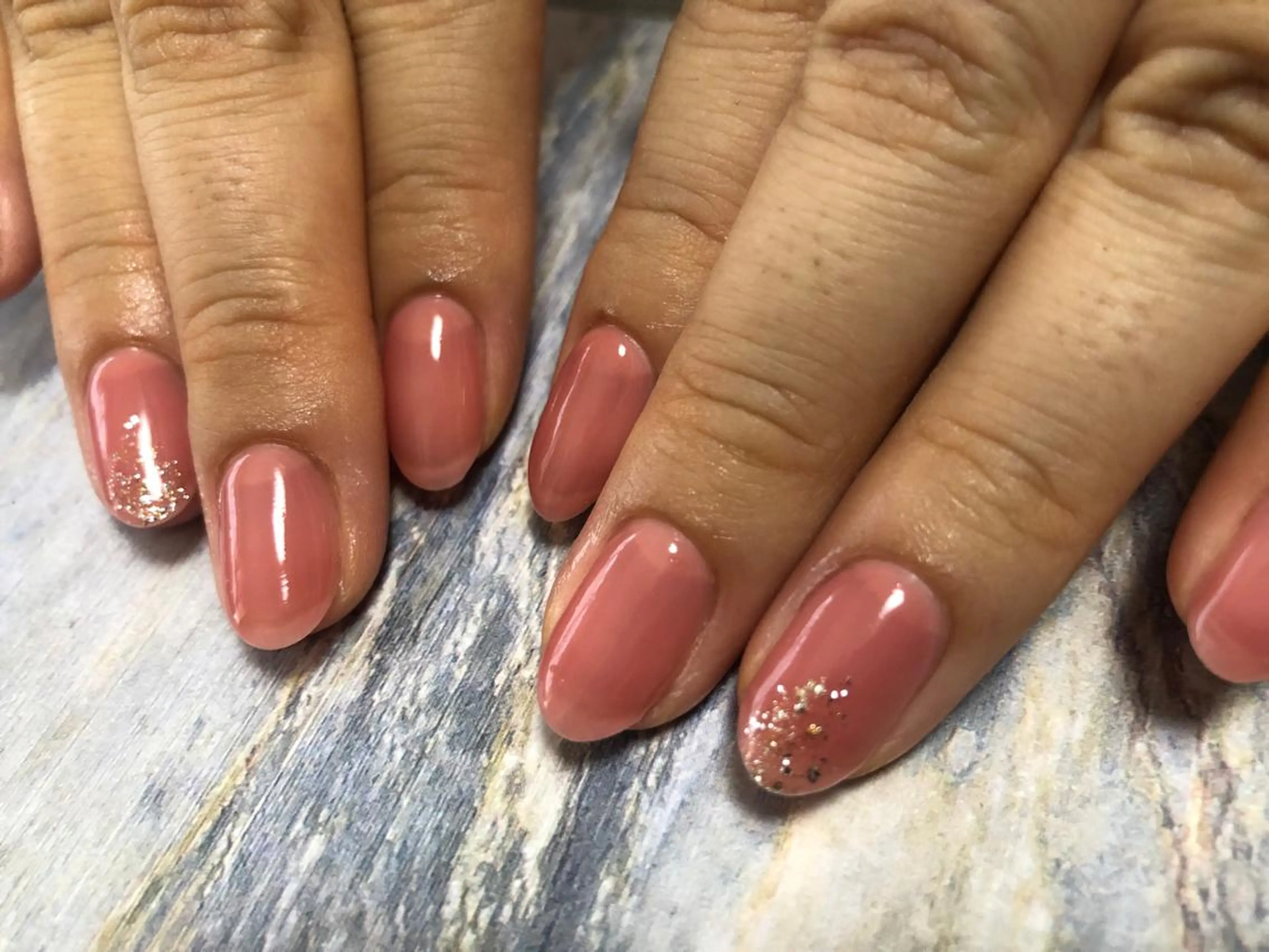 ネイル ラメ(グリッター) ワンカラーネイル kikinail 溝の口のネイルデザイン