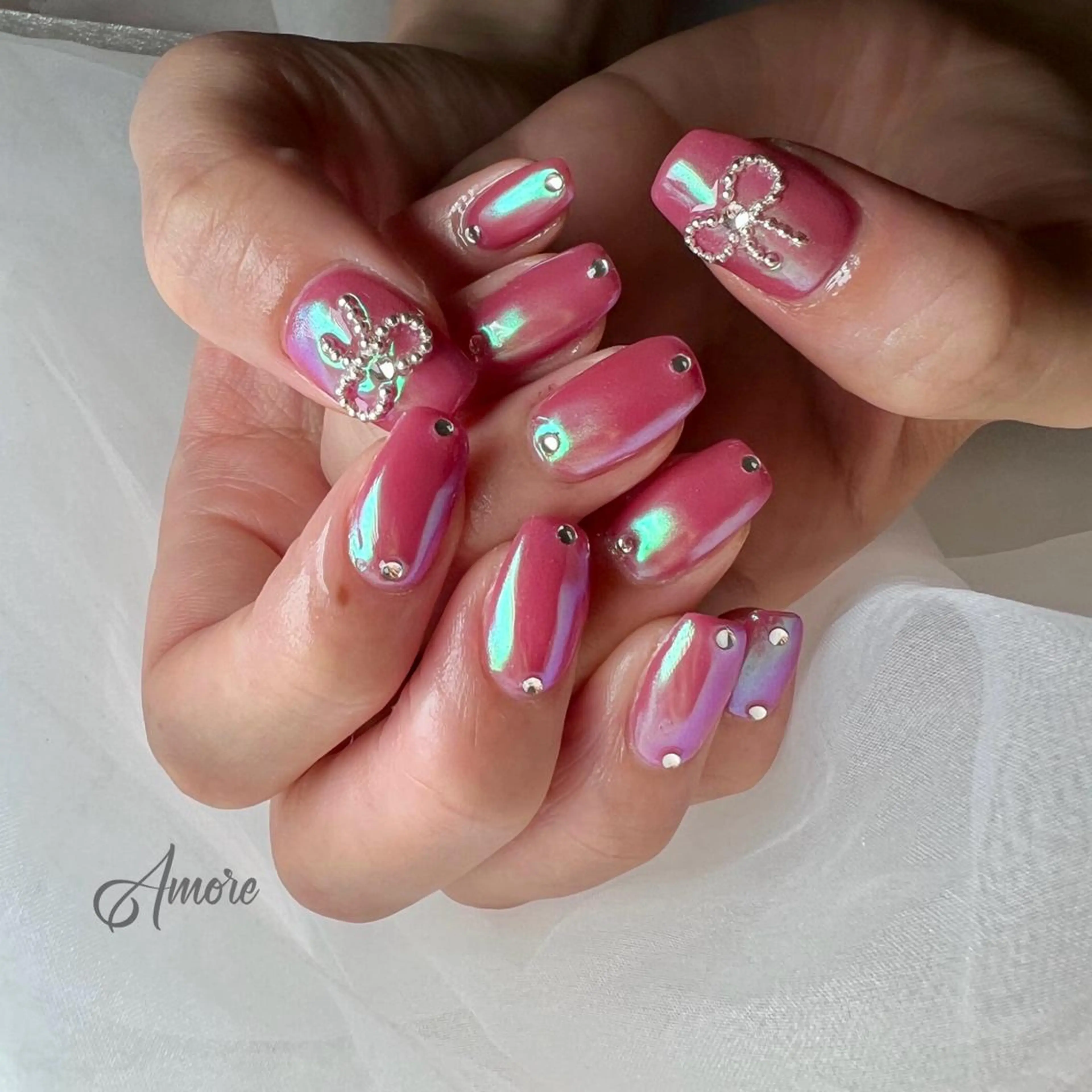 ネイル ジェルネイル 韓国ネイル ミラーネイル オフィスネイル パラジェル You kyehwaのネイルデザイン