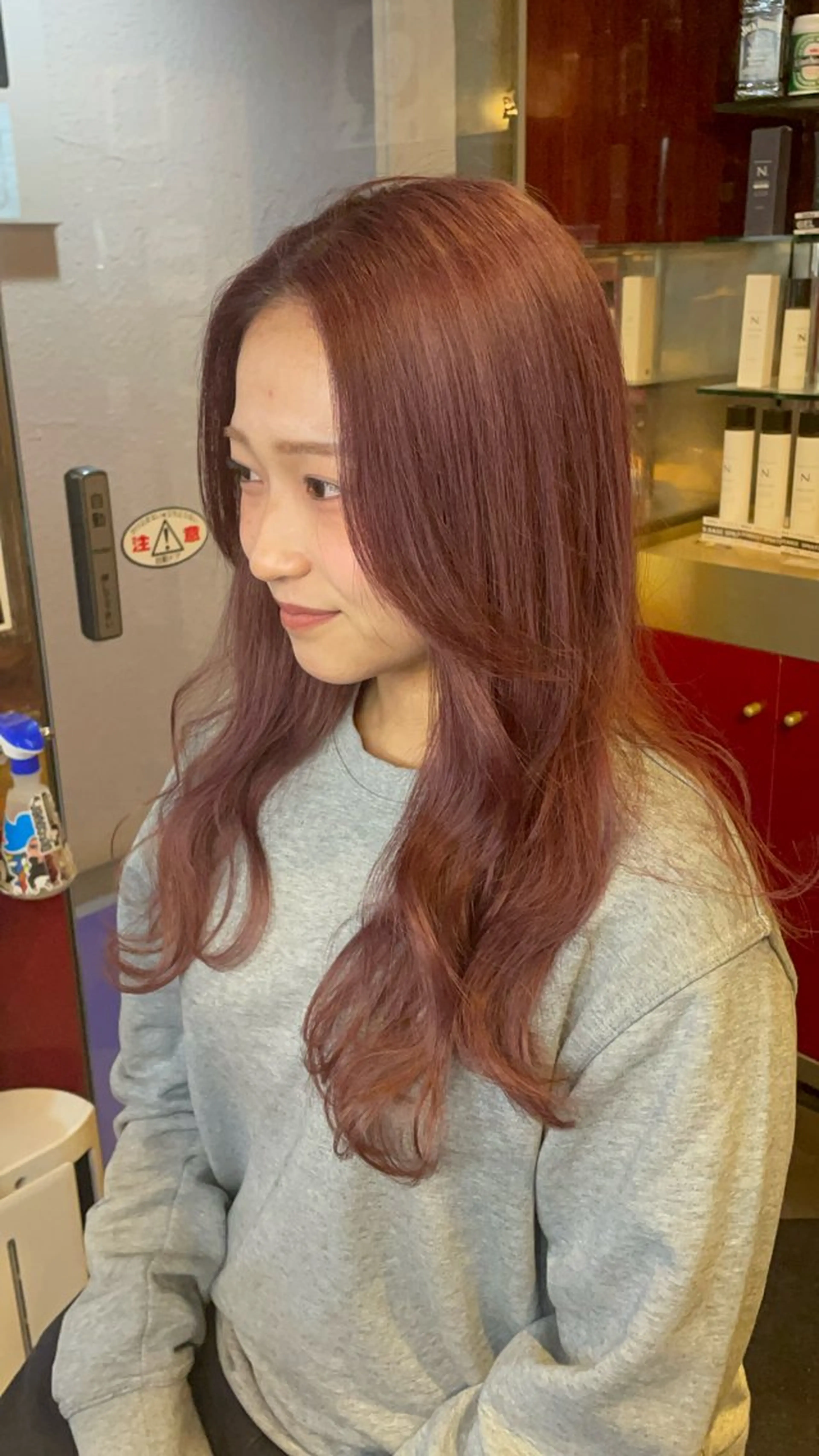 ミディアム カラー ブリーチ ケアブリーチ ダブルカラー ピンクカラー トリートメント 👑派手髪/カット 👑ANRYのヘアスタイル