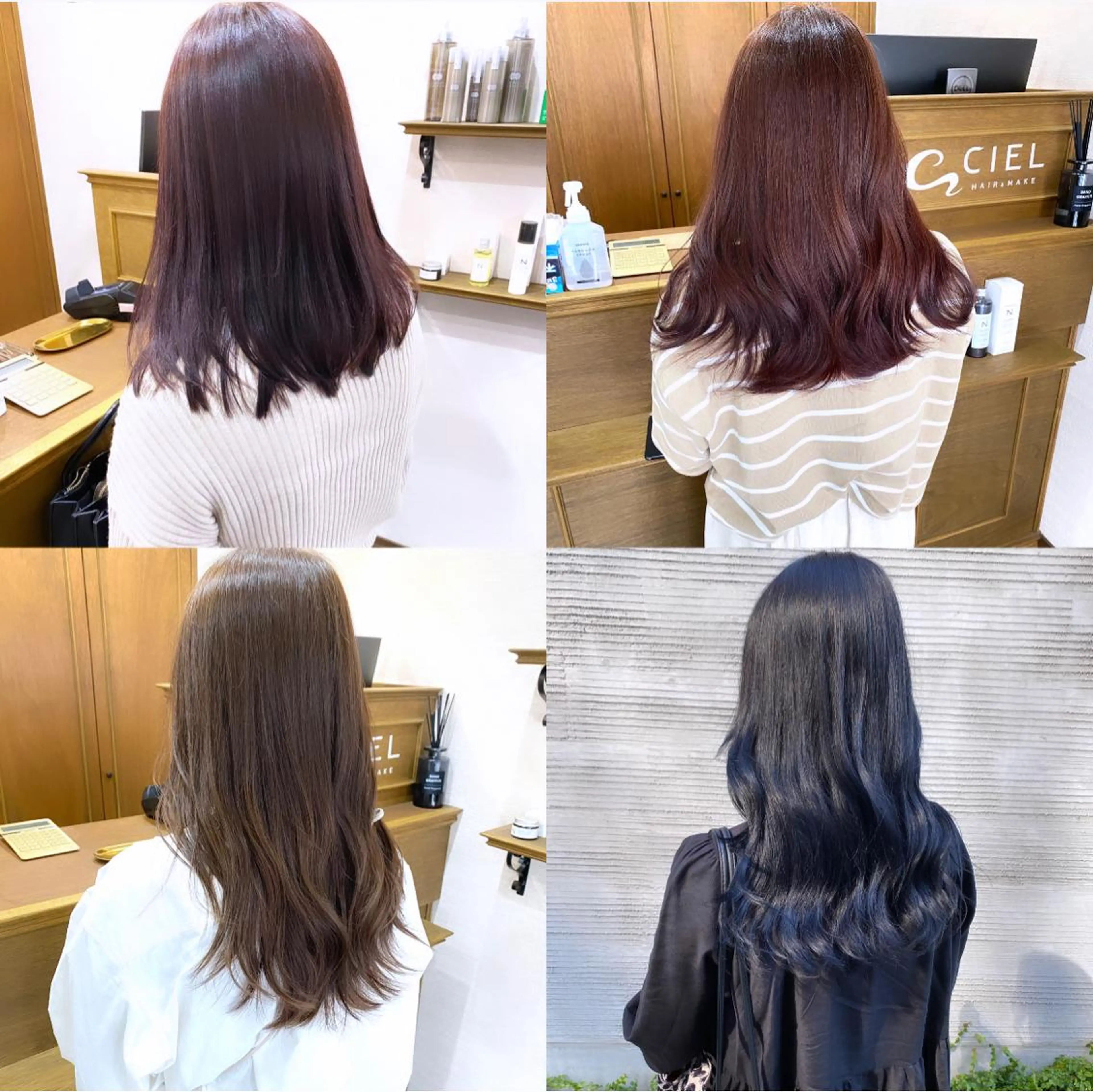 セミロング カラー ブリーチ ブリーチなしカラー CIEL中央町店所属・高野響生 /透明感カラーのヘアスタイル