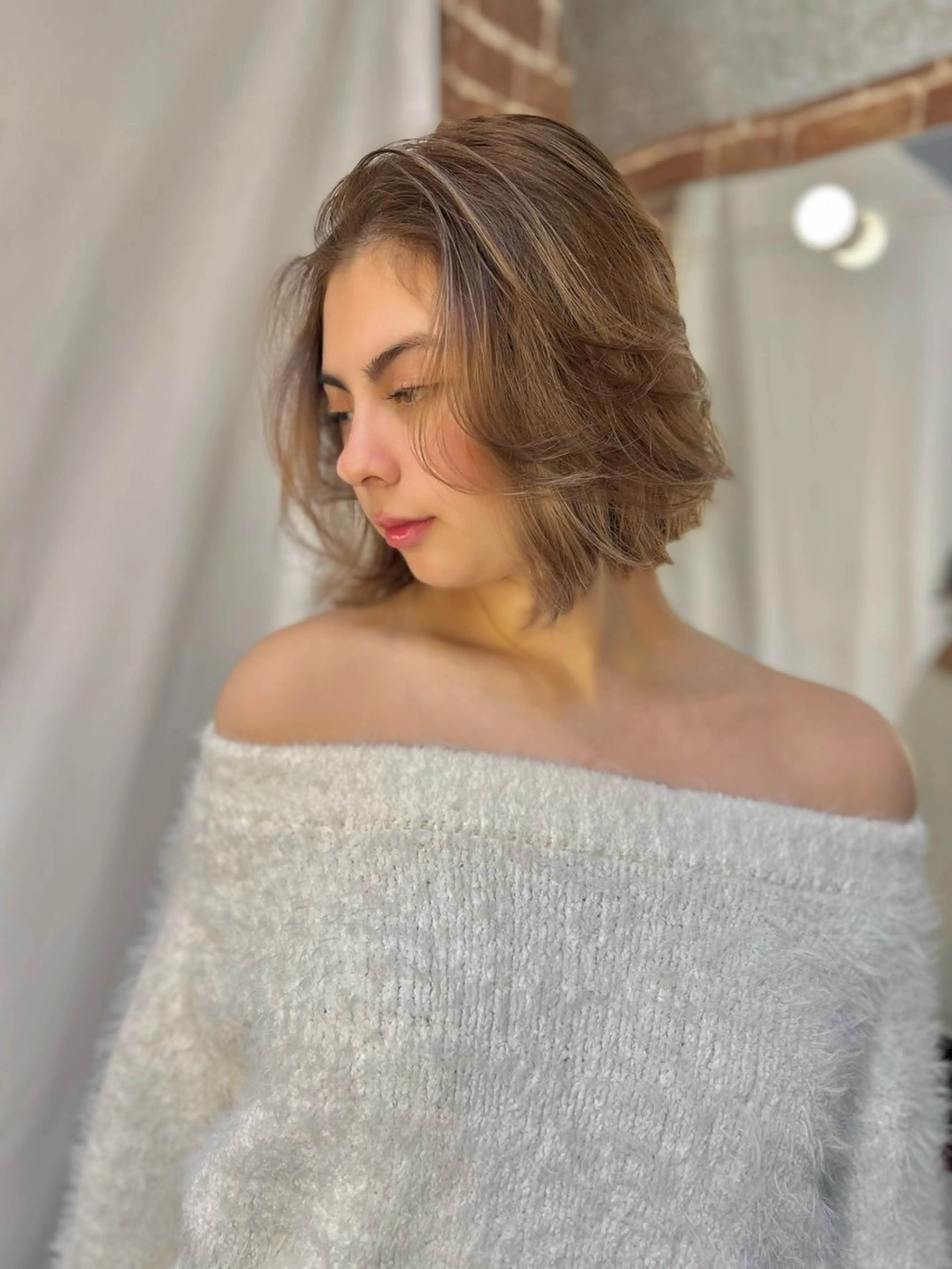 【🩷当日限定💕】デザインカット➕透明感カラー➕トリートメント（レイヤー/海外/韓国/イルミナカラー）の写真