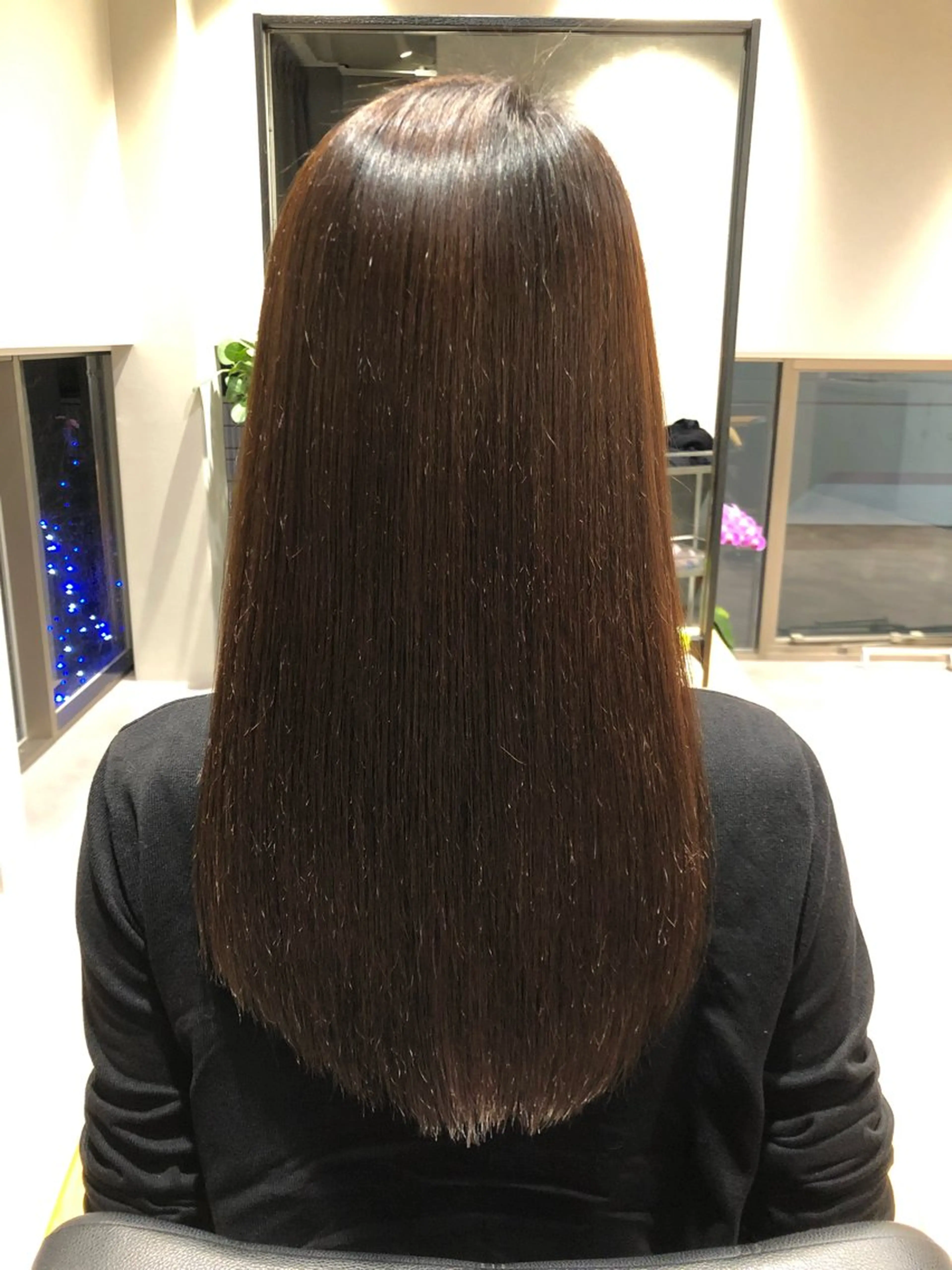 セミロング カラー 縮毛矯正 カット ヘアカラー 縮毛矯正 韓国風/オシャレ /縮毛矯正/滝口琴未のヘアスタイル