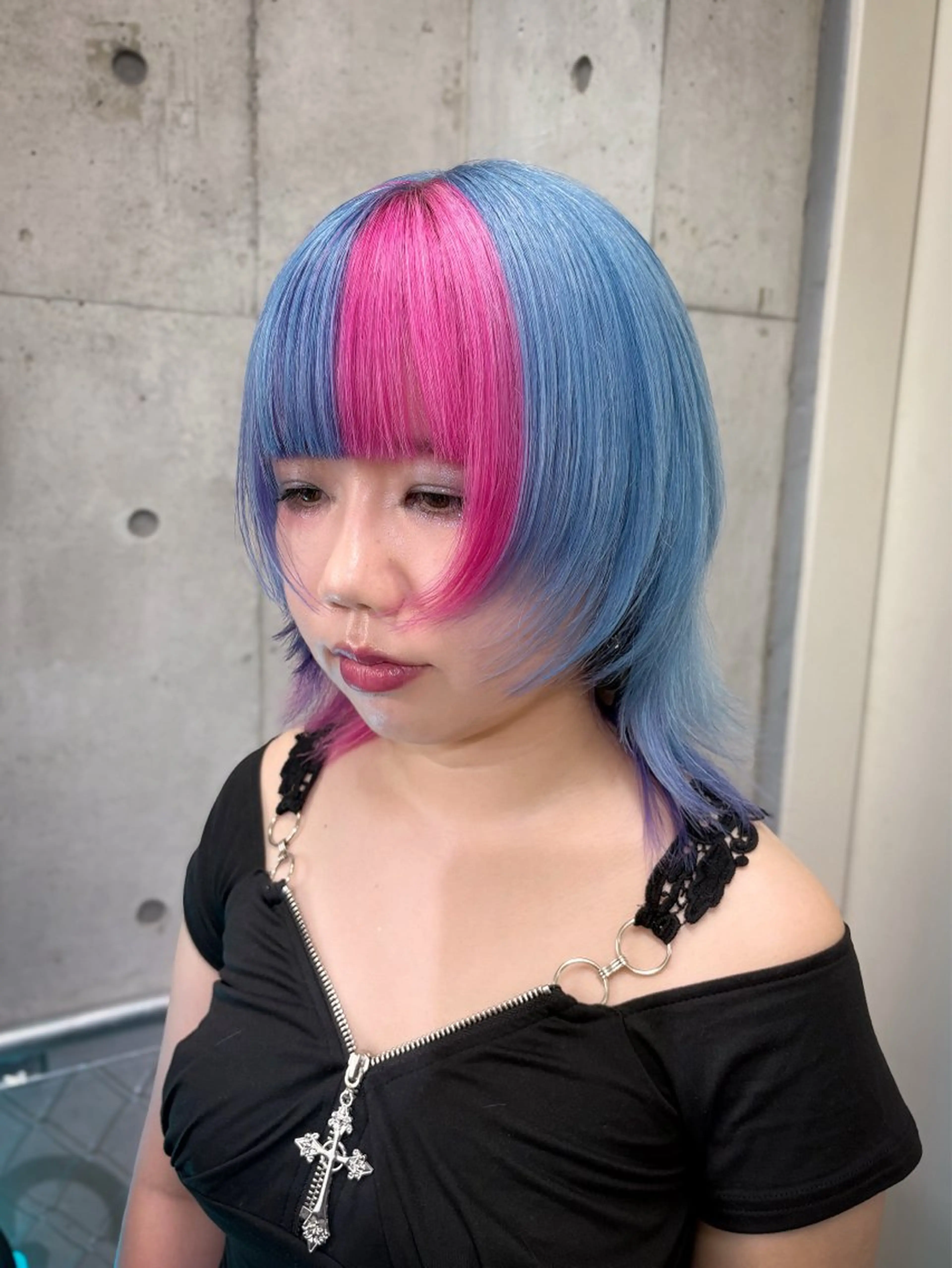 ミディアム ヘアカラー ハイトーン/ブリーチ /ウルフ⛓️MAKIのヘアスタイル