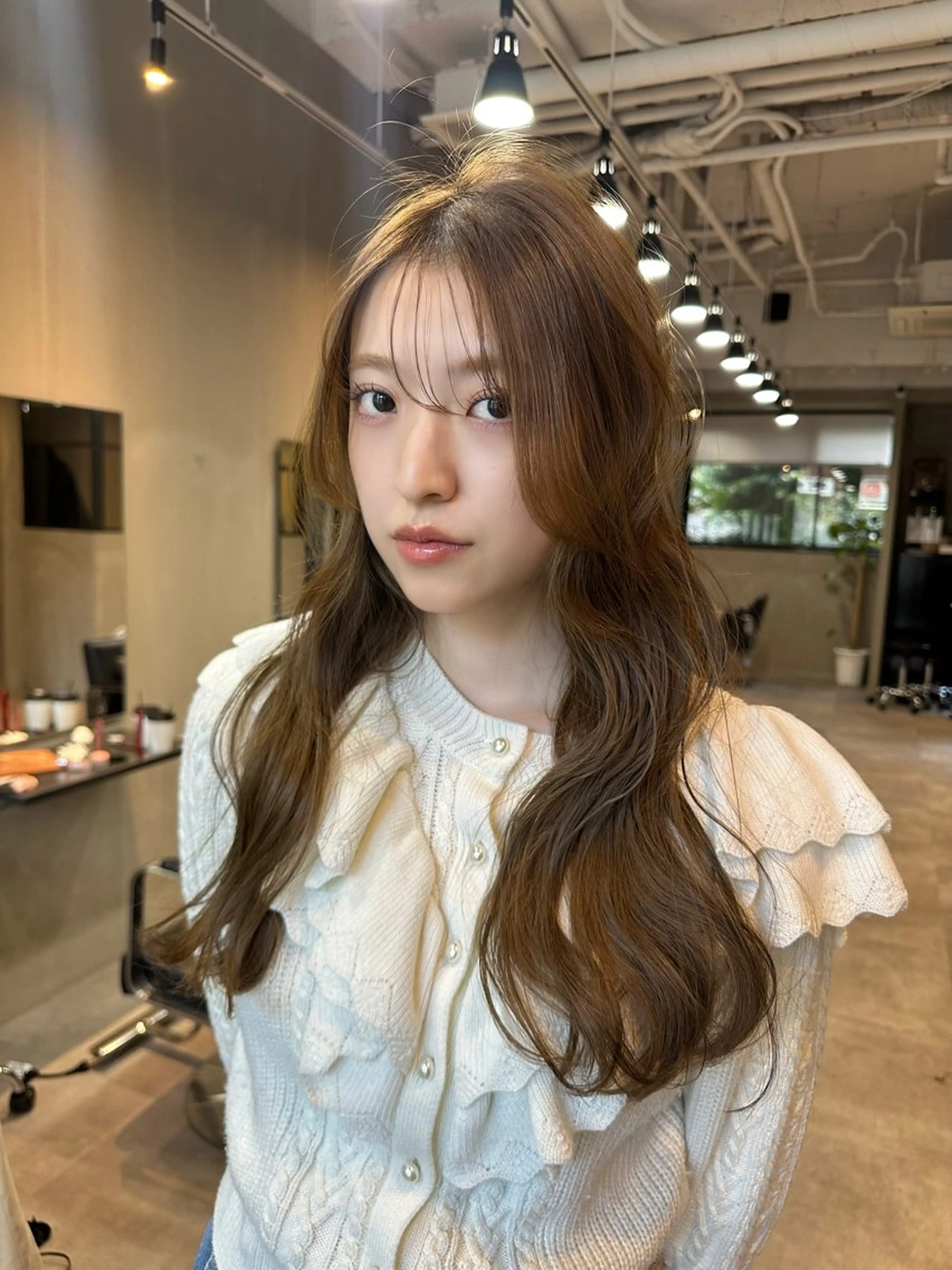 セミロング カラー パーマ ヘアアレンジ 大阪/豊中/ ちぇるのヘアスタイル