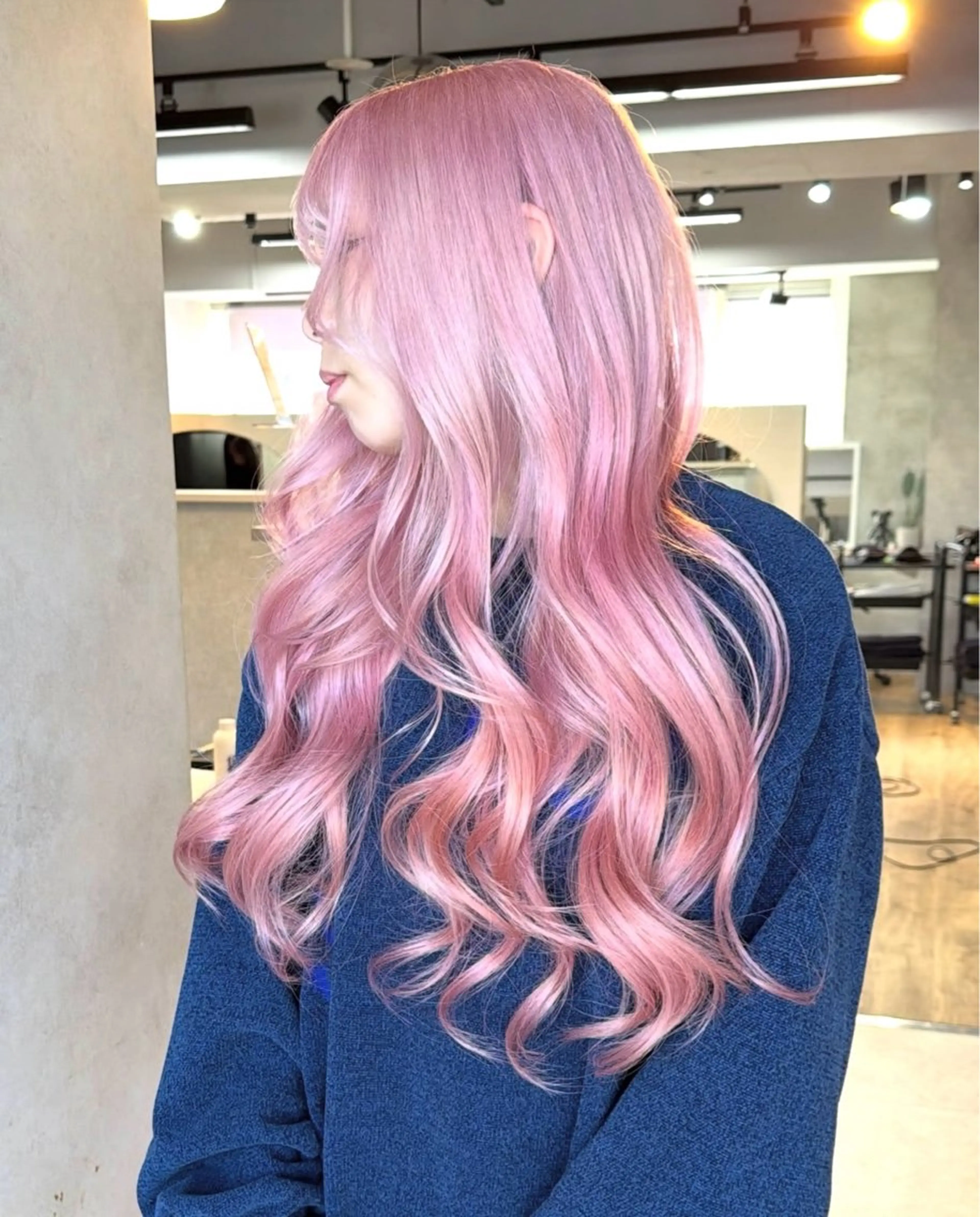 ロング カラー ヘアカラー トリートメント AIRI/難波/ ハイトーン/髪質改善のヘアスタイル