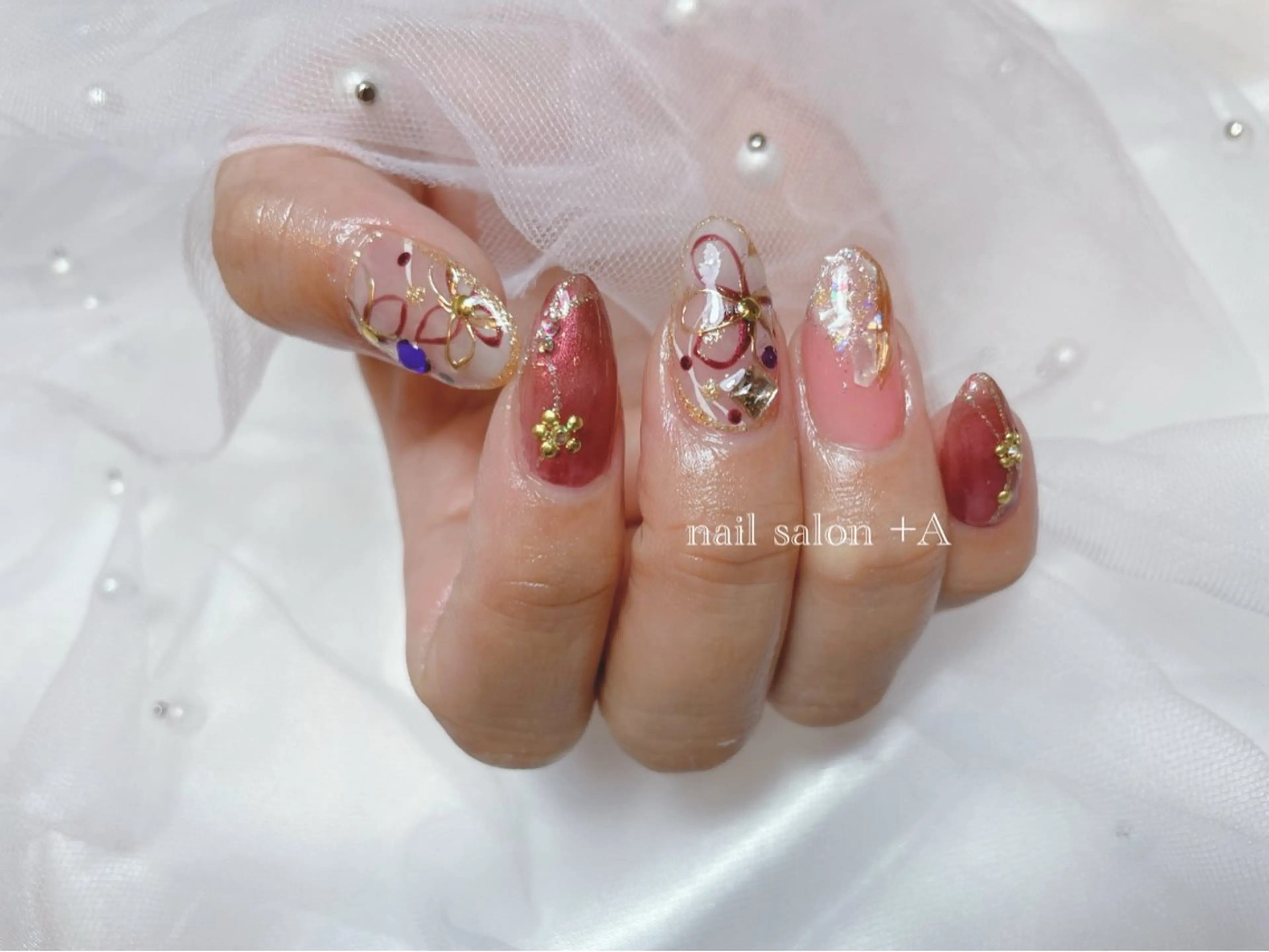 セミロング ハンドネイル nail salon +A所属・Nail Salon +Aのネイルデザイン