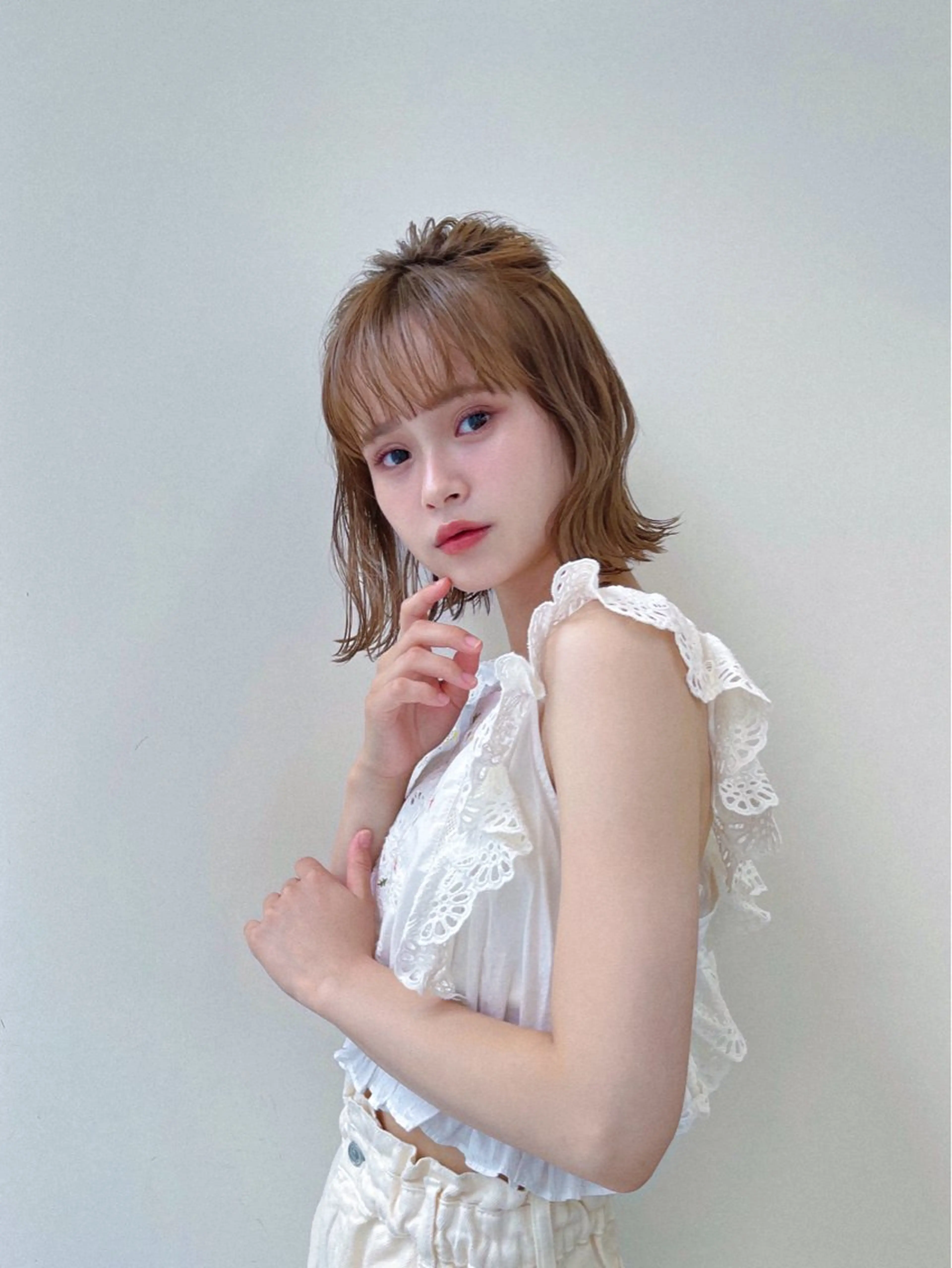 ショート カラー ボブ カット ヘアカラー ムラ修正💎 艶髪ハイトーン💎のヘアスタイル