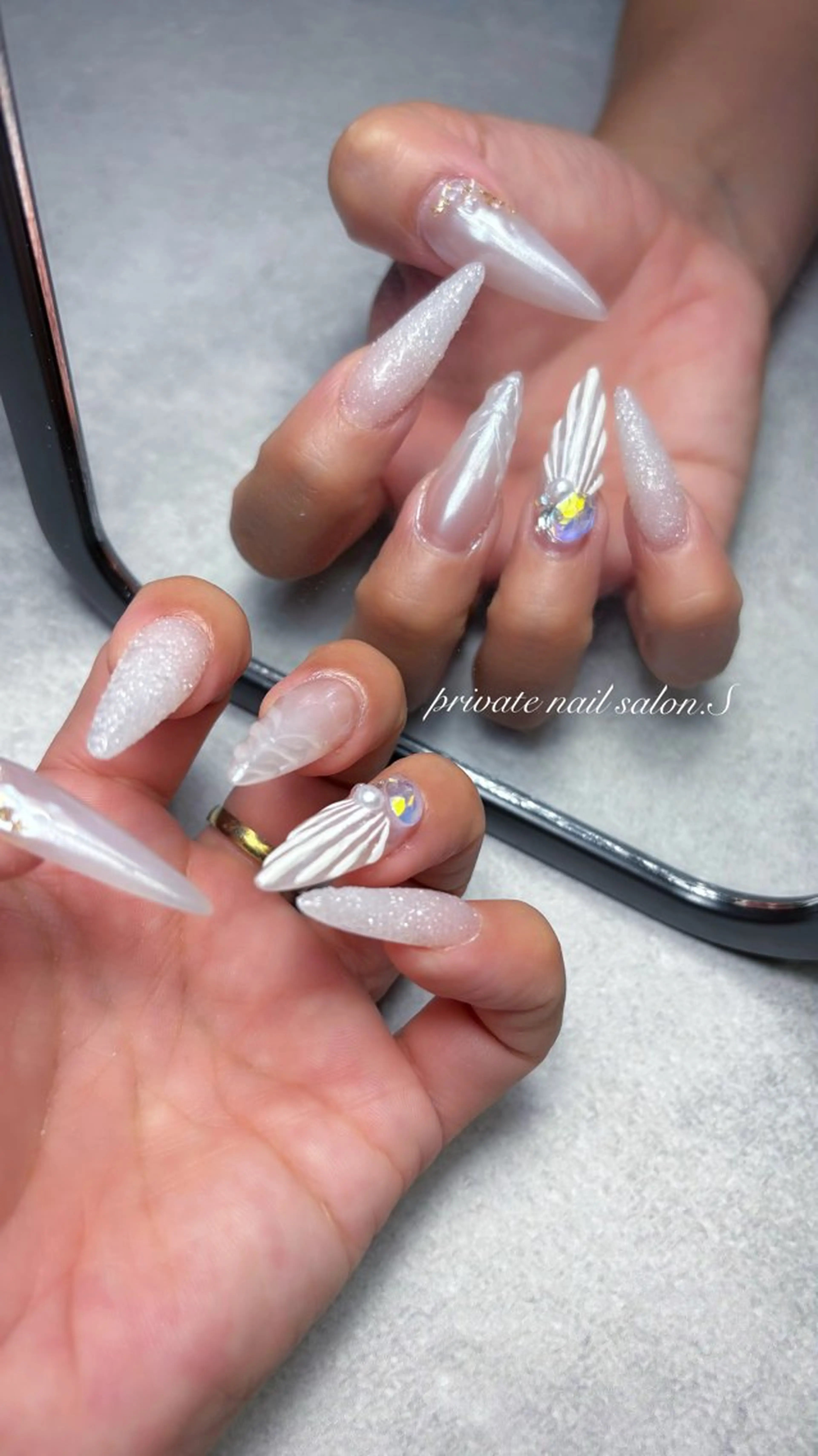 ネイル スカルプネイル ハンドネイル 関山 志乃のネイルデザイン