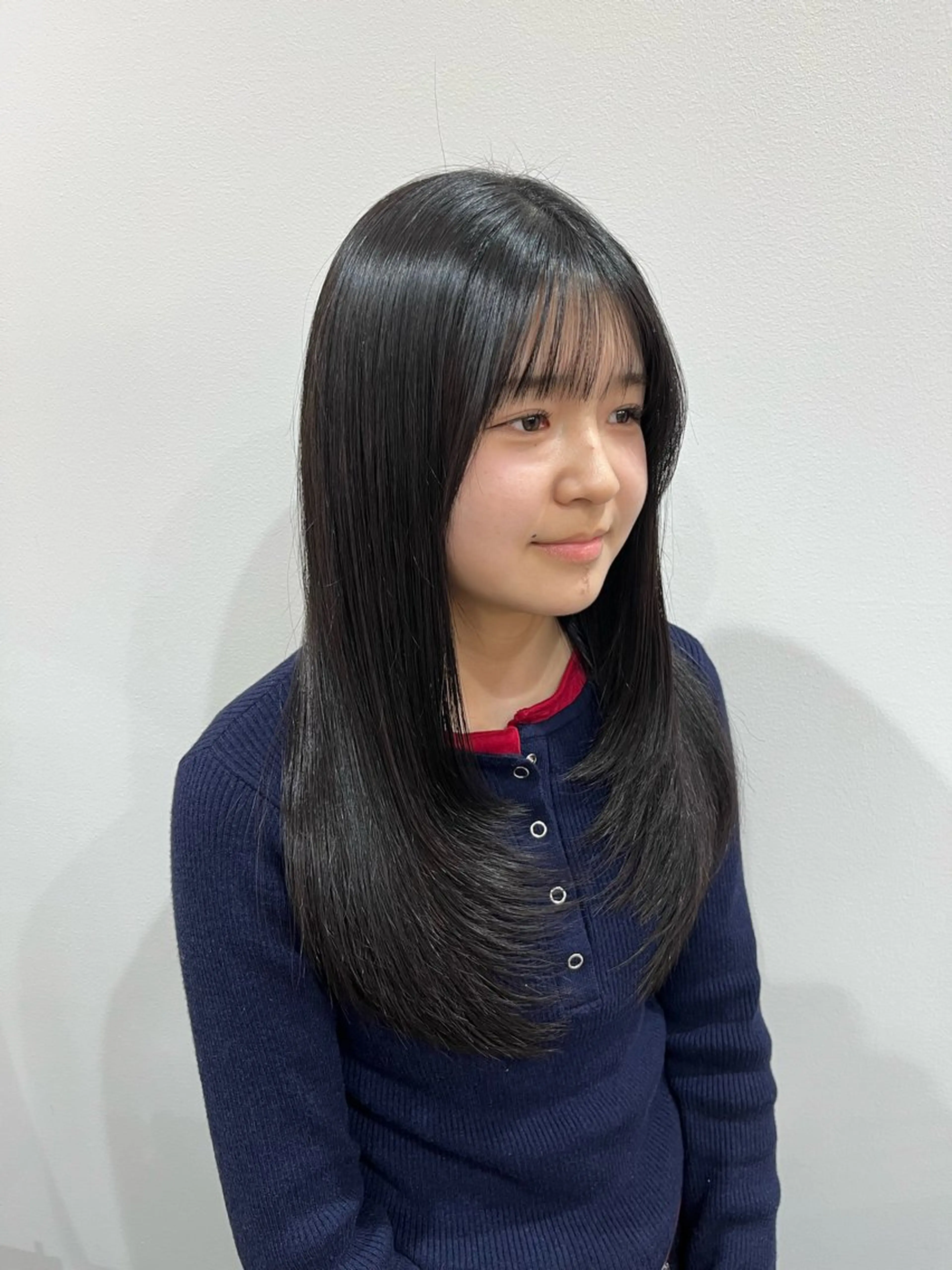 ロング 髪質改善 レイヤーカット 縮毛矯正 カット 縮毛矯正 髪質改善/艶髪/透明 感カラー🫧ｼｽﾞｸのヘアスタイル