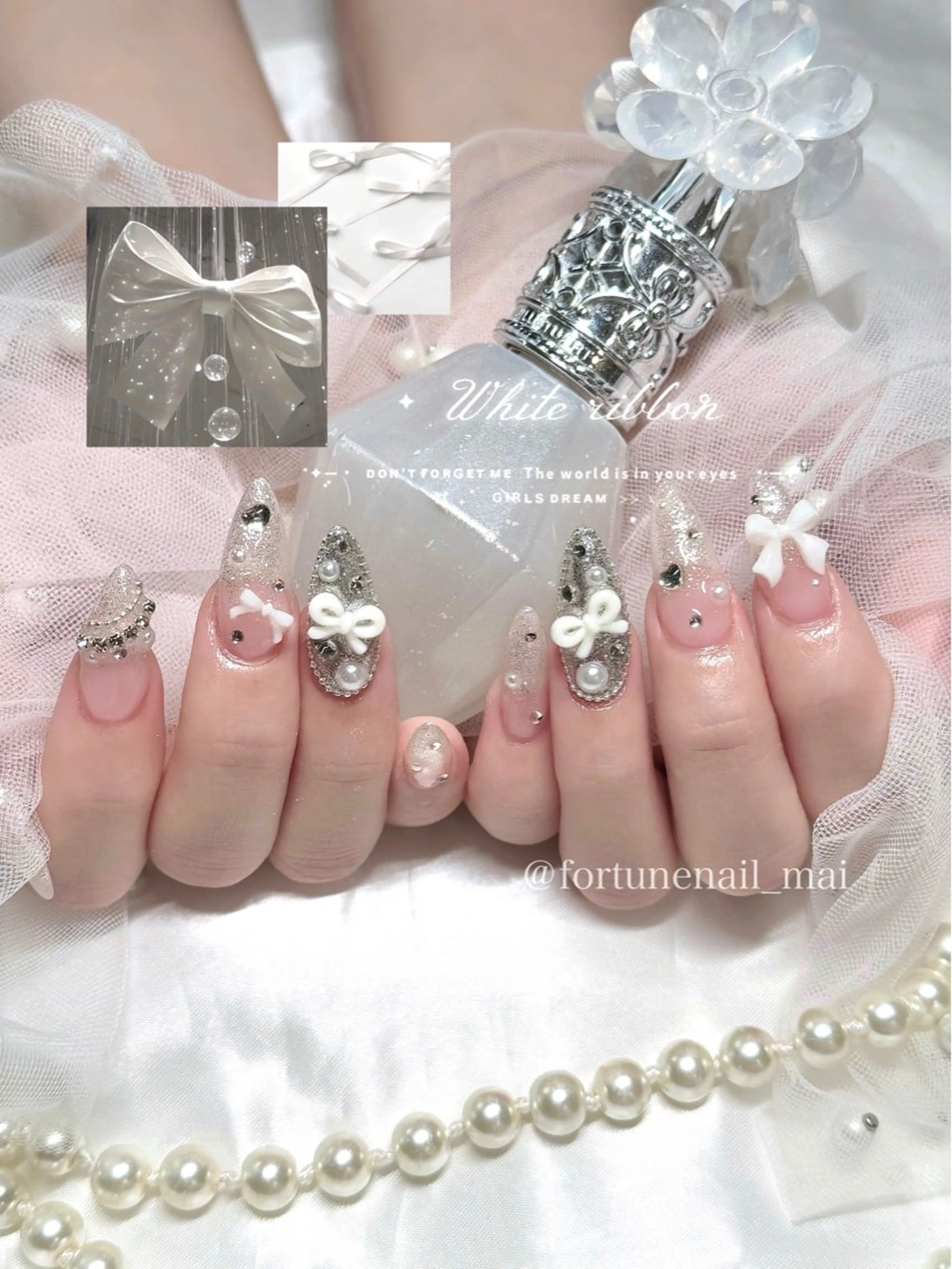 ネイル キラキラネイル ハンドネイル 🎀Mai 🎀2/1空✩.*のネイルデザイン