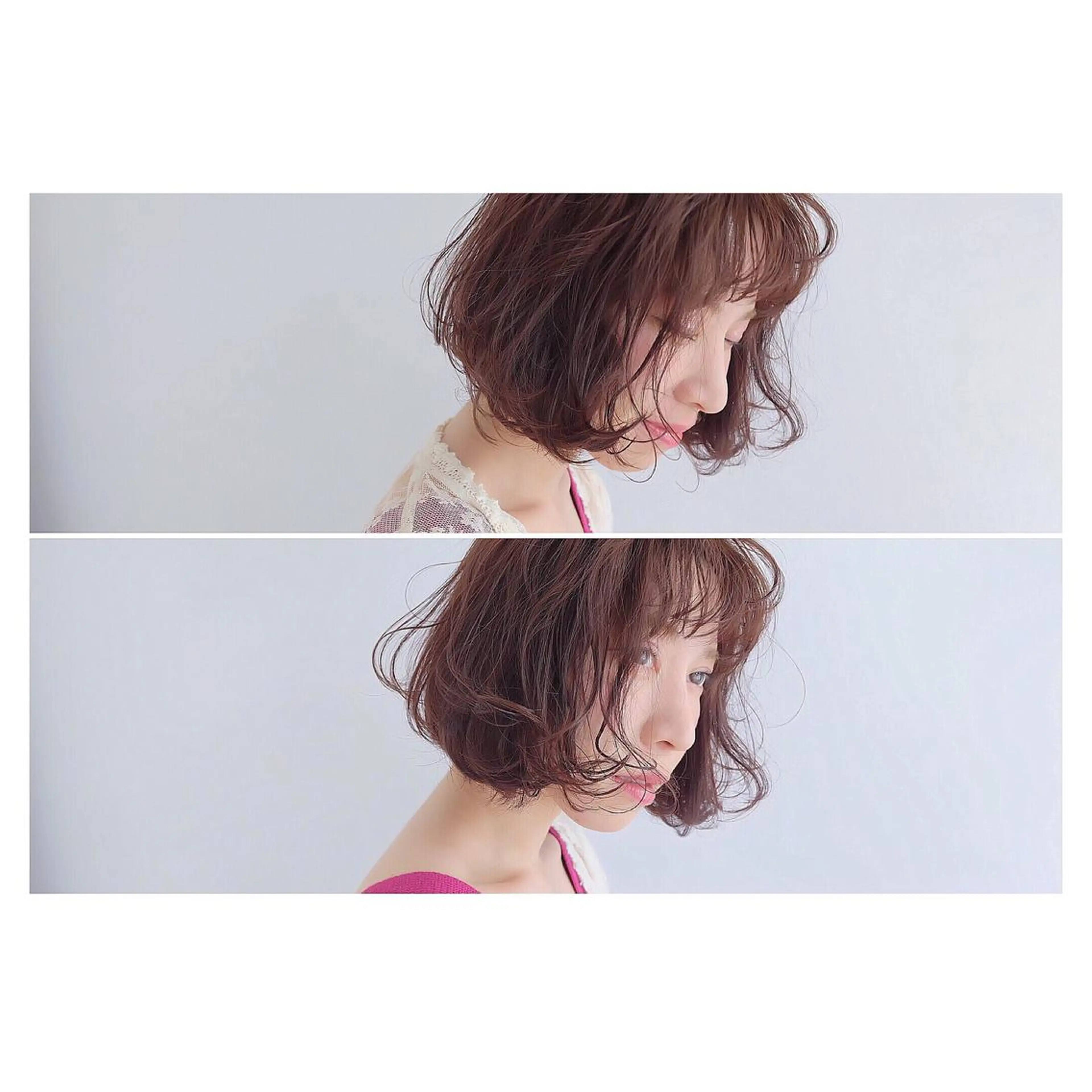 ショート レイヤー/ラベンダー オージュア/枝元唯のヘアスタイル