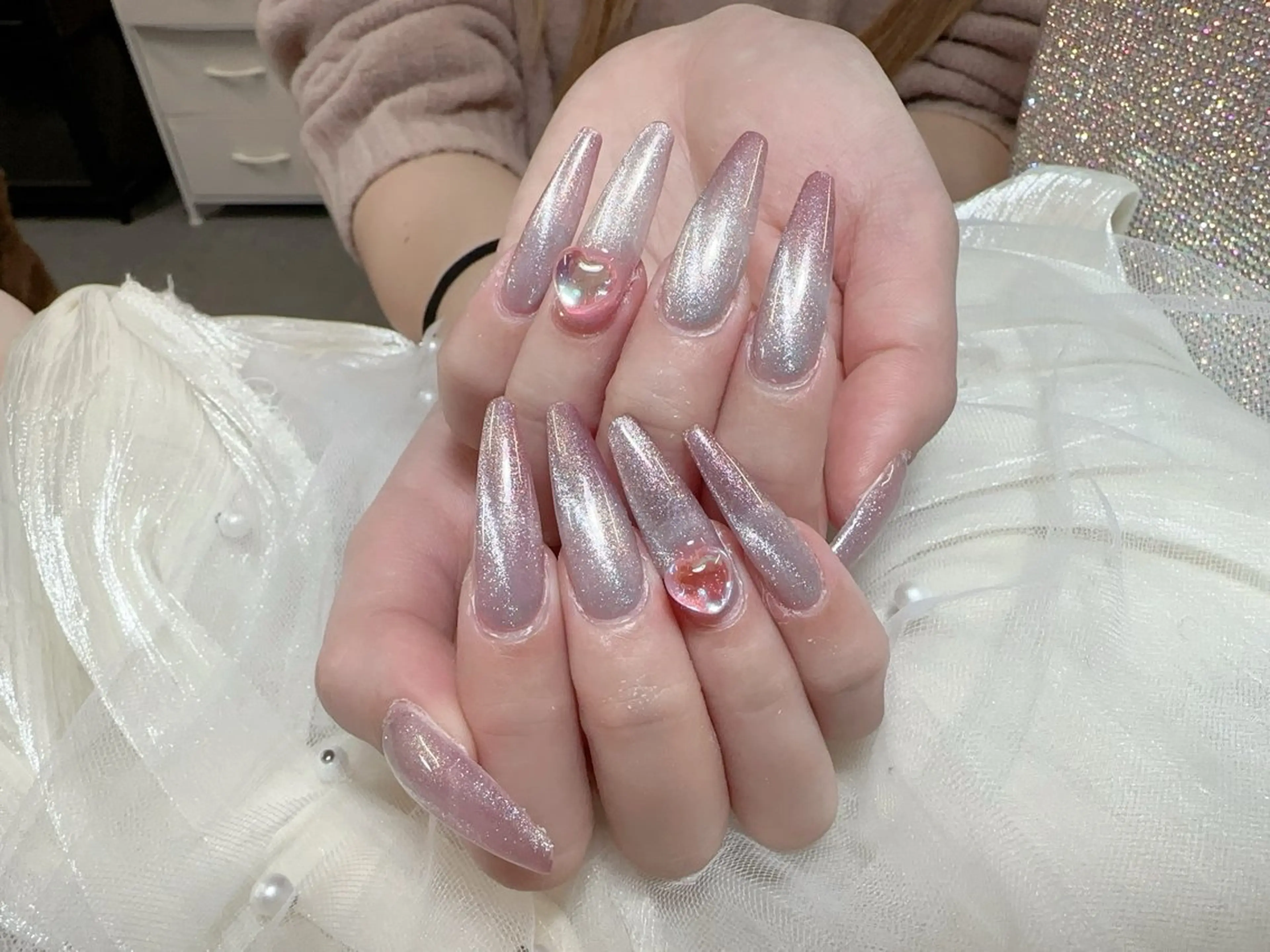 ネイル ハンドネイル 🎀nana🫧 ワンホンネイル🎀のネイルデザイン