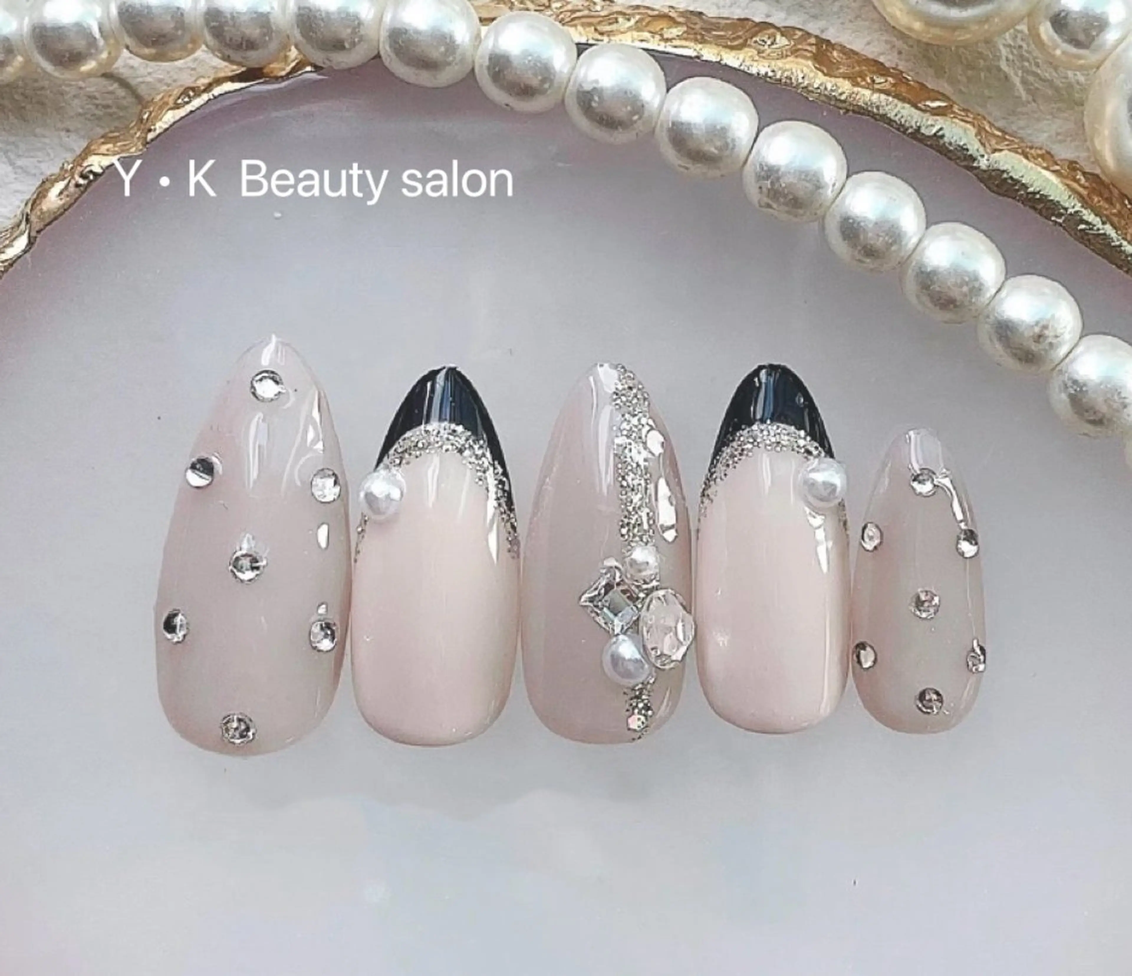 ネイル アートネイル チークネイル 長さ出し フレンチネイル ジェルネイル YK Beauty Salonのマツエク・マツパデザイン