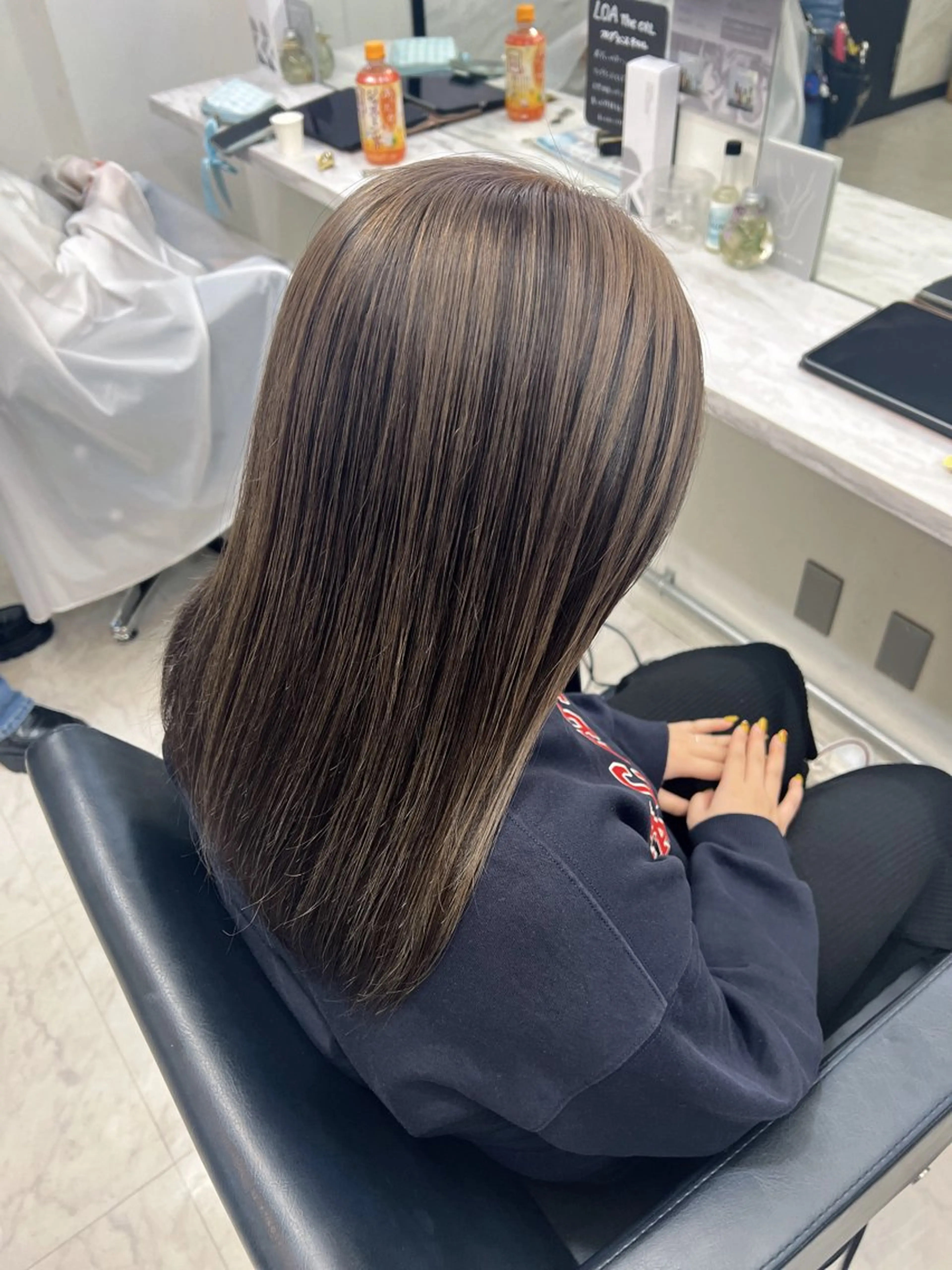 セミロング カラー カット ヘアカラー トリートメント ✨髪質改善✖︎韓国 レイヤー✨ナカムラのヘアスタイル