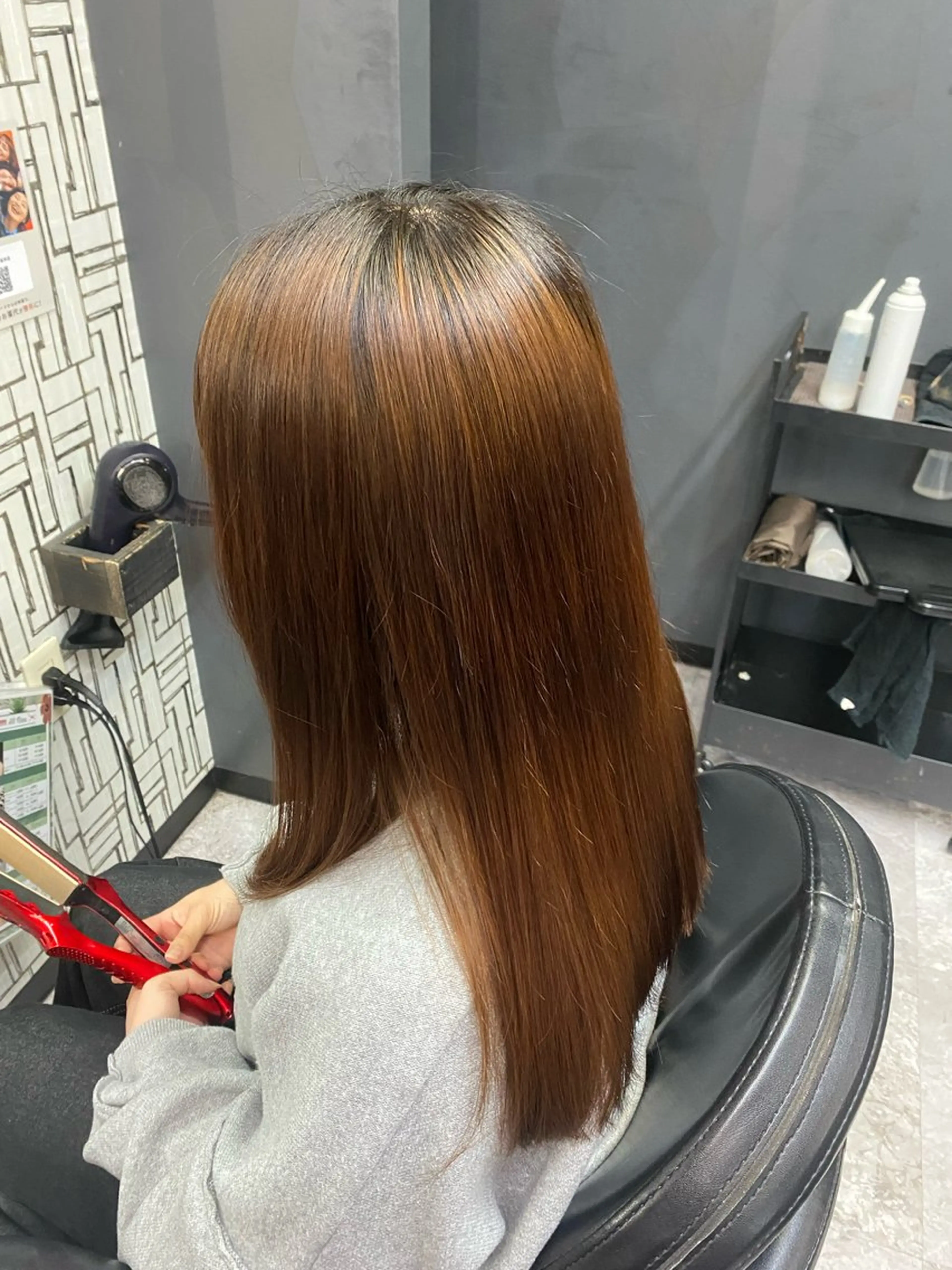 ロング 縮毛矯正 池田 亮雅のヘアスタイル