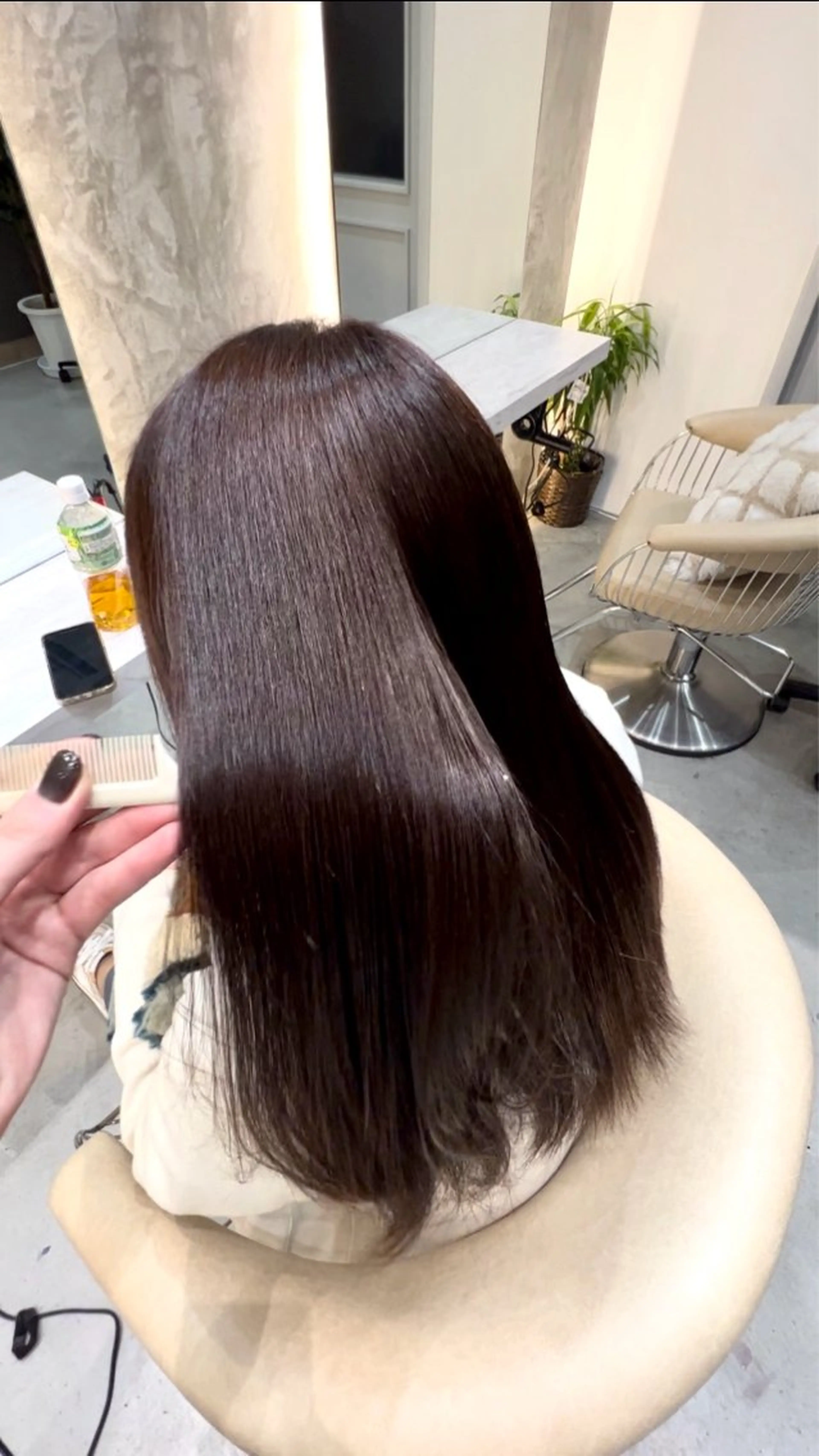 ミディアム 縮毛矯正 宮嶋 蓮のヘアスタイル