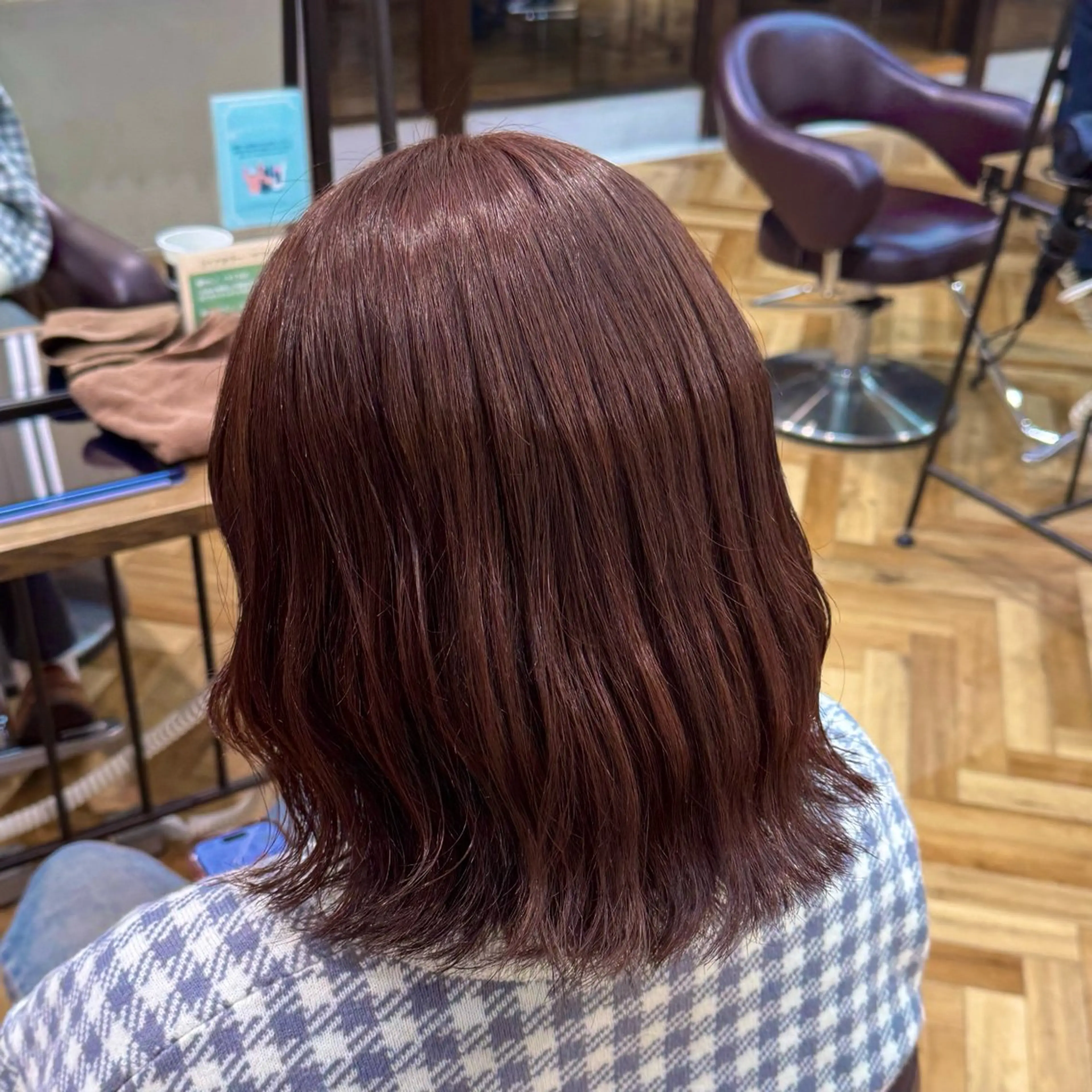 ミディアム カラー カット ヘアカラー トリートメント 韓国ヘア AINA🐱のヘアスタイル