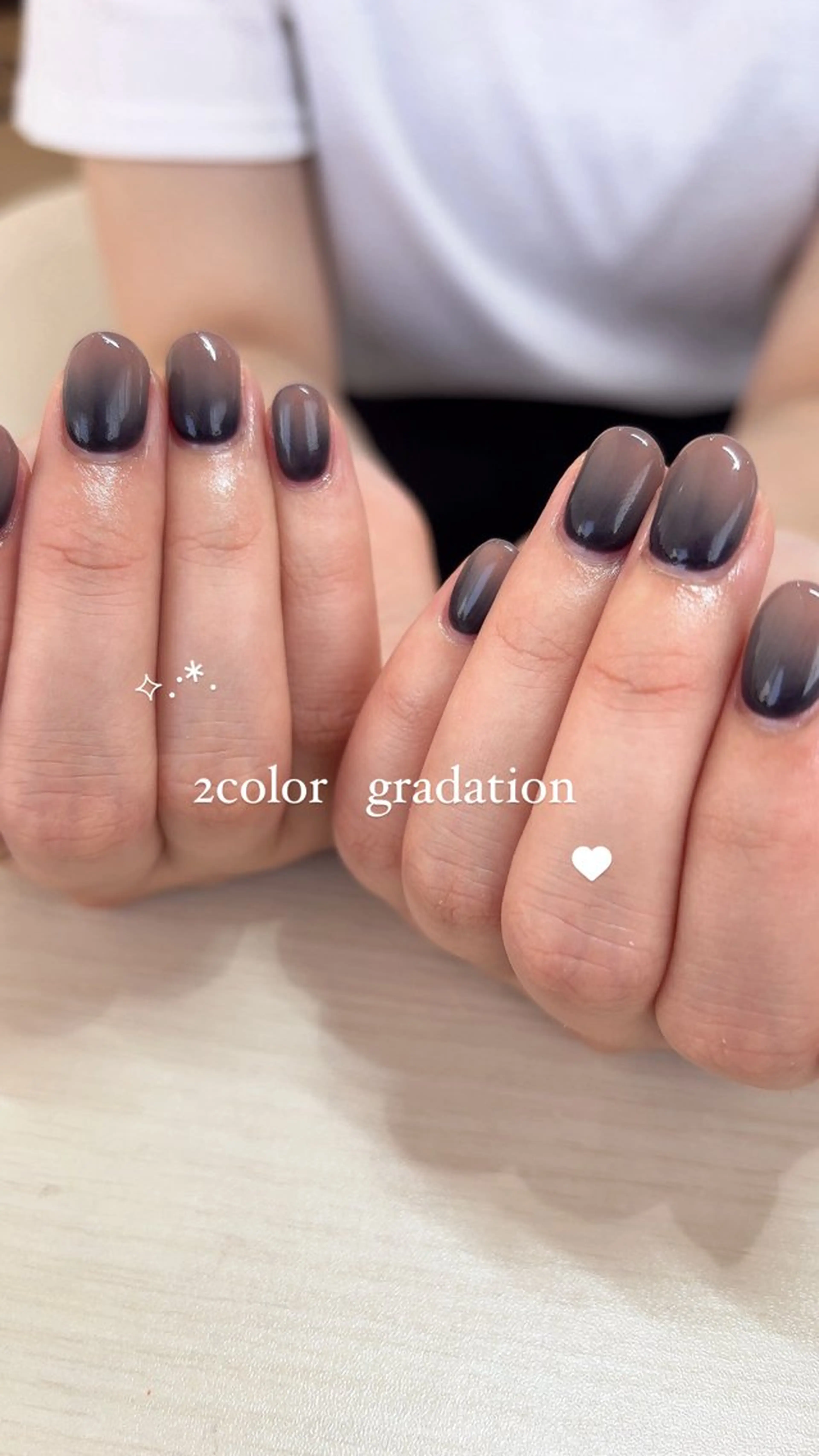 ネイル グラデーション ネイビー ハンドネイル beautiful meみくのネイルデザイン