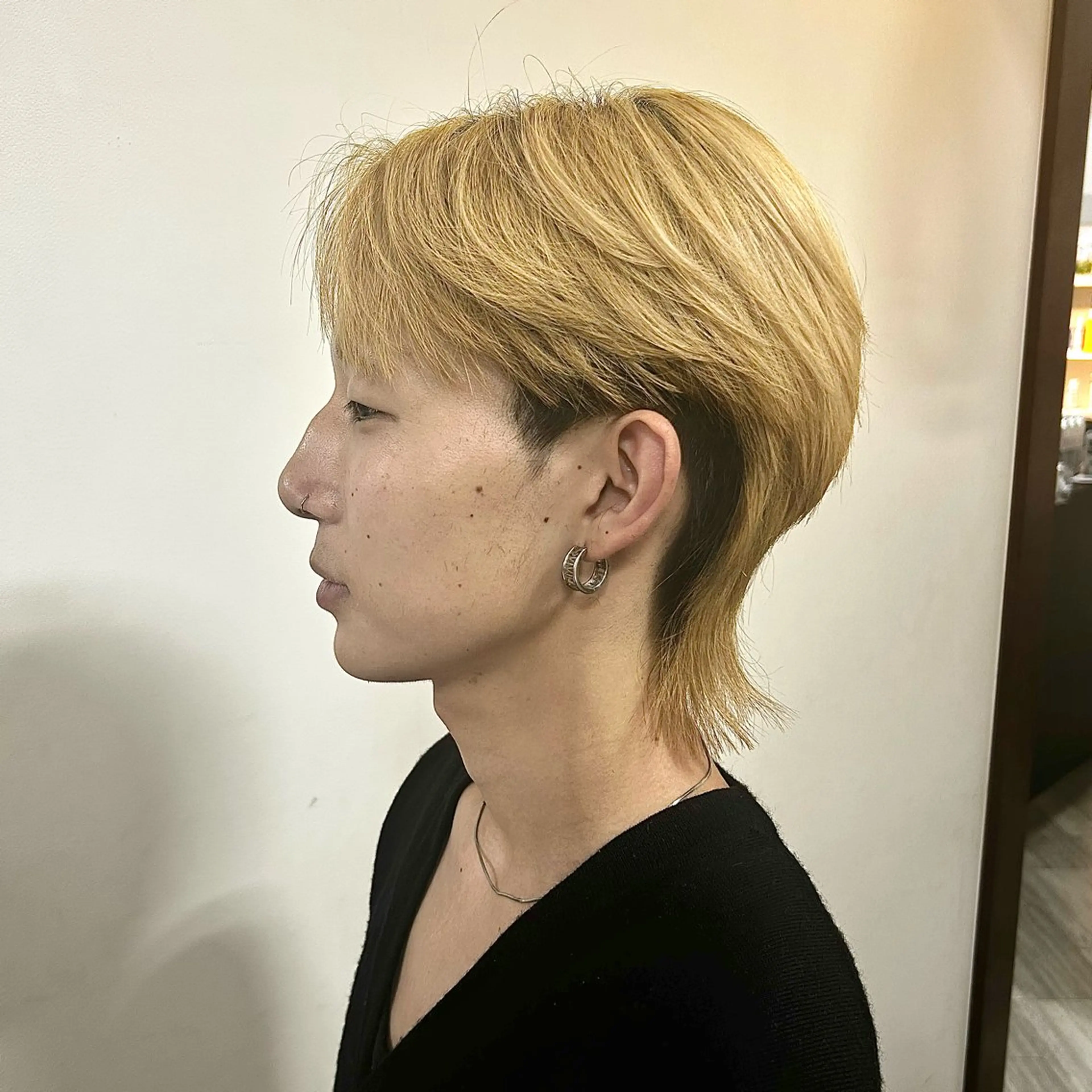 メンズ メンズ韓国風 メンズウルフカット マレットヘア ウルフカット ヘアカラー 大畑 拓翔のヘアスタイル