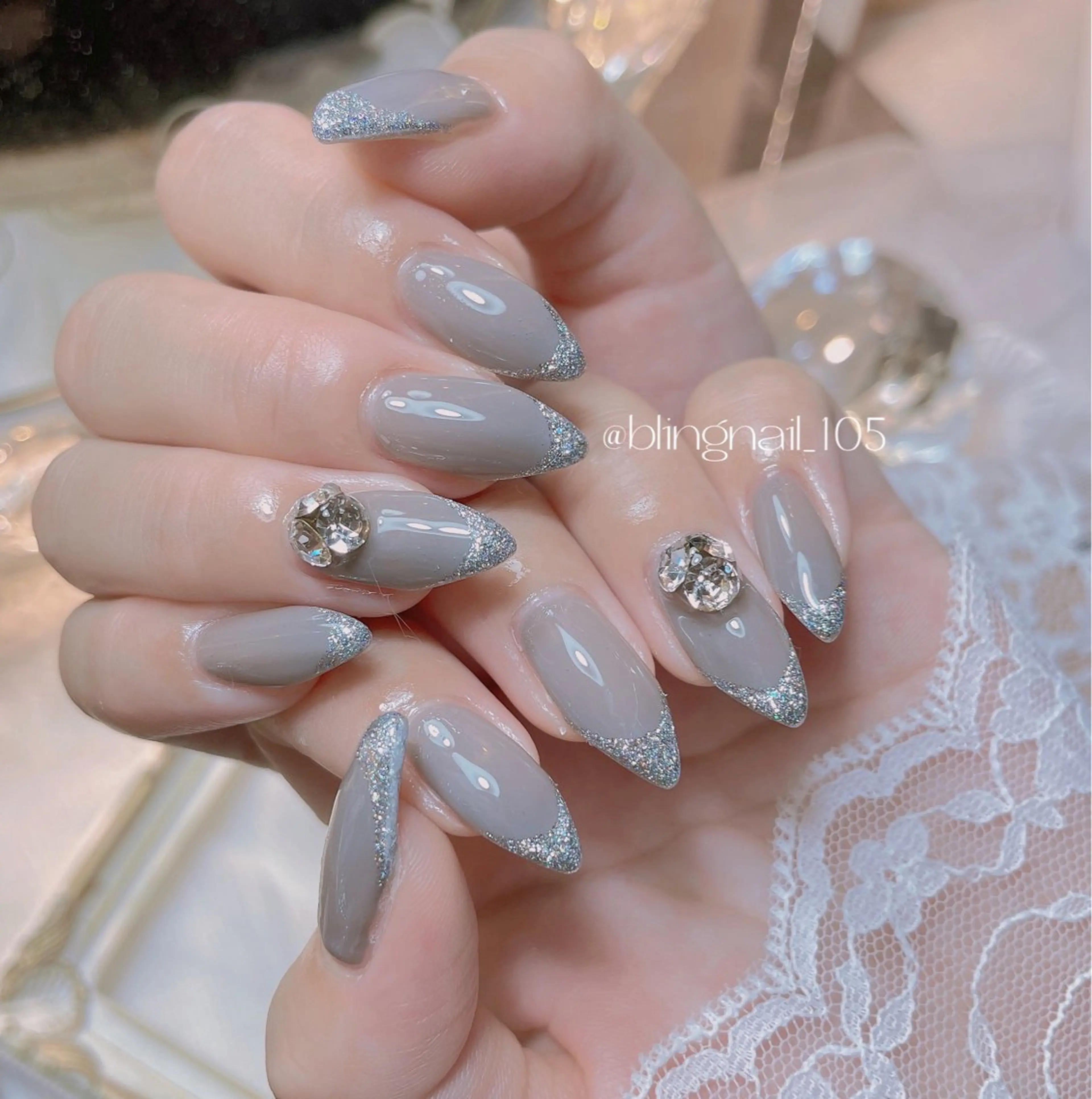 ネイル 23時まで❤︎韓国、 ワンホンネイルのネイルデザイン