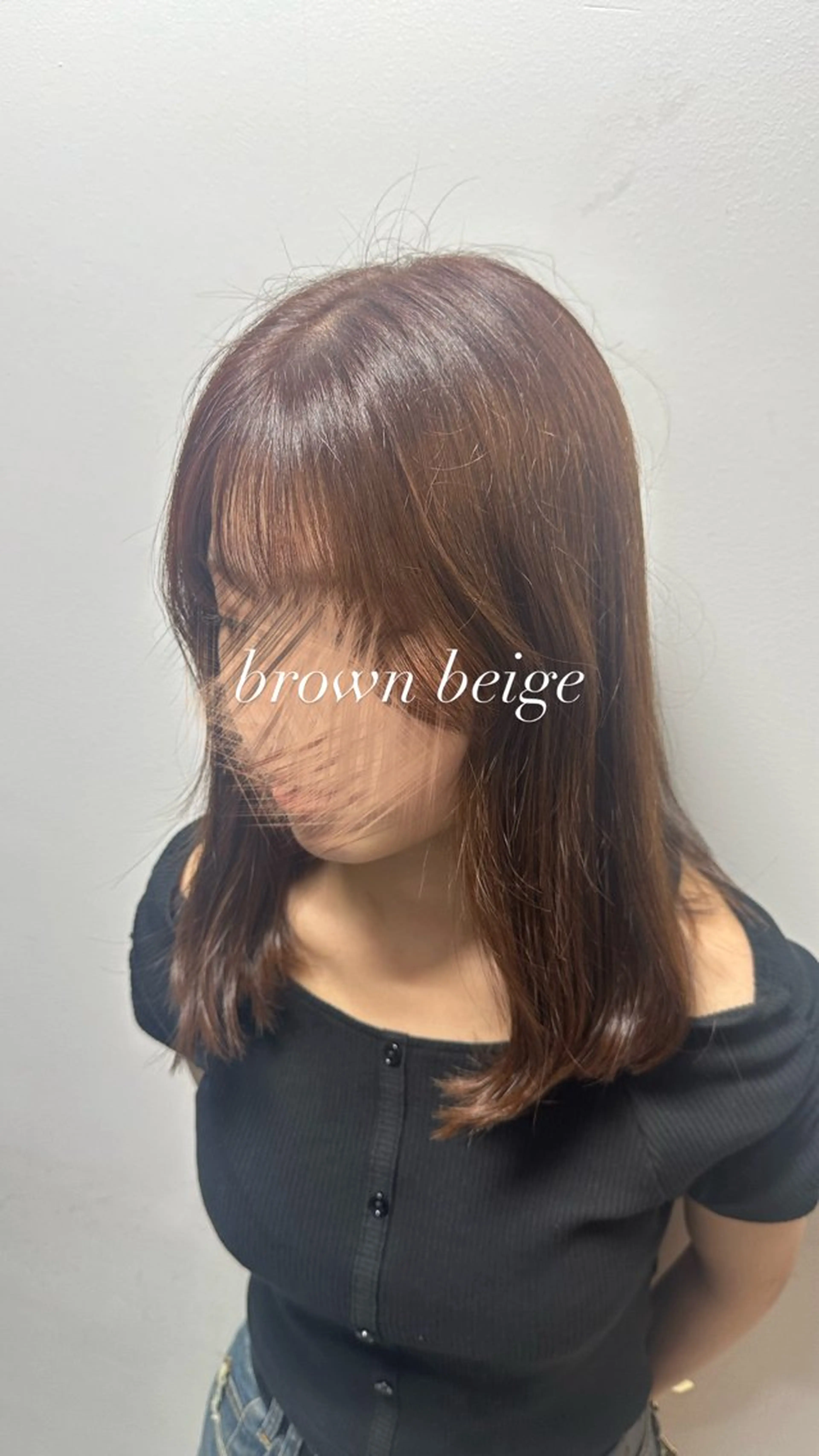 ミディアム カラー ブラウンカラー 【下赤塚南口サロン】 🎀*ﾟHinataのヘアスタイル