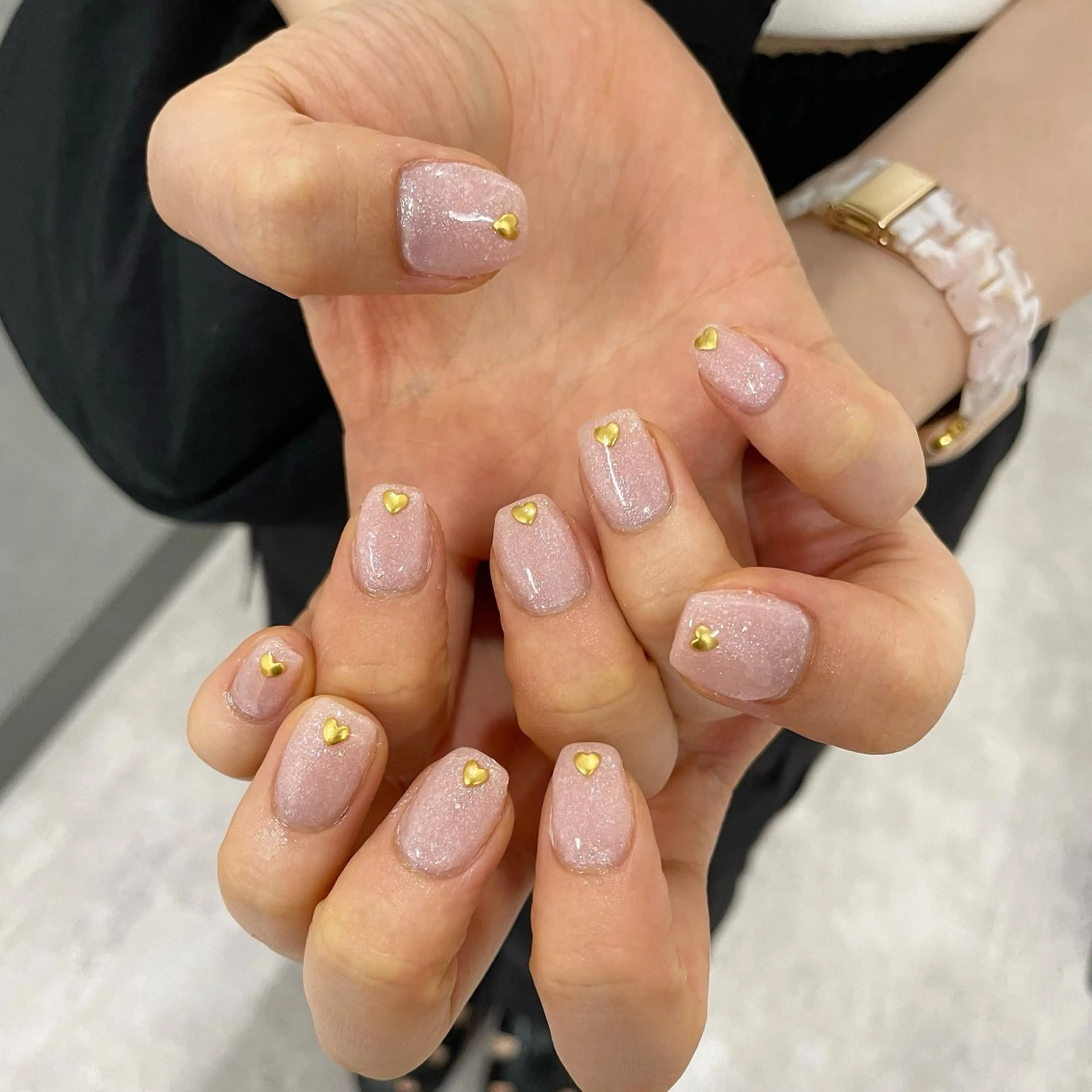 ネイル ハート ワンカラーネイル ハンドネイル Bianca川越西口 KITAZAKI🫧のネイルデザイン