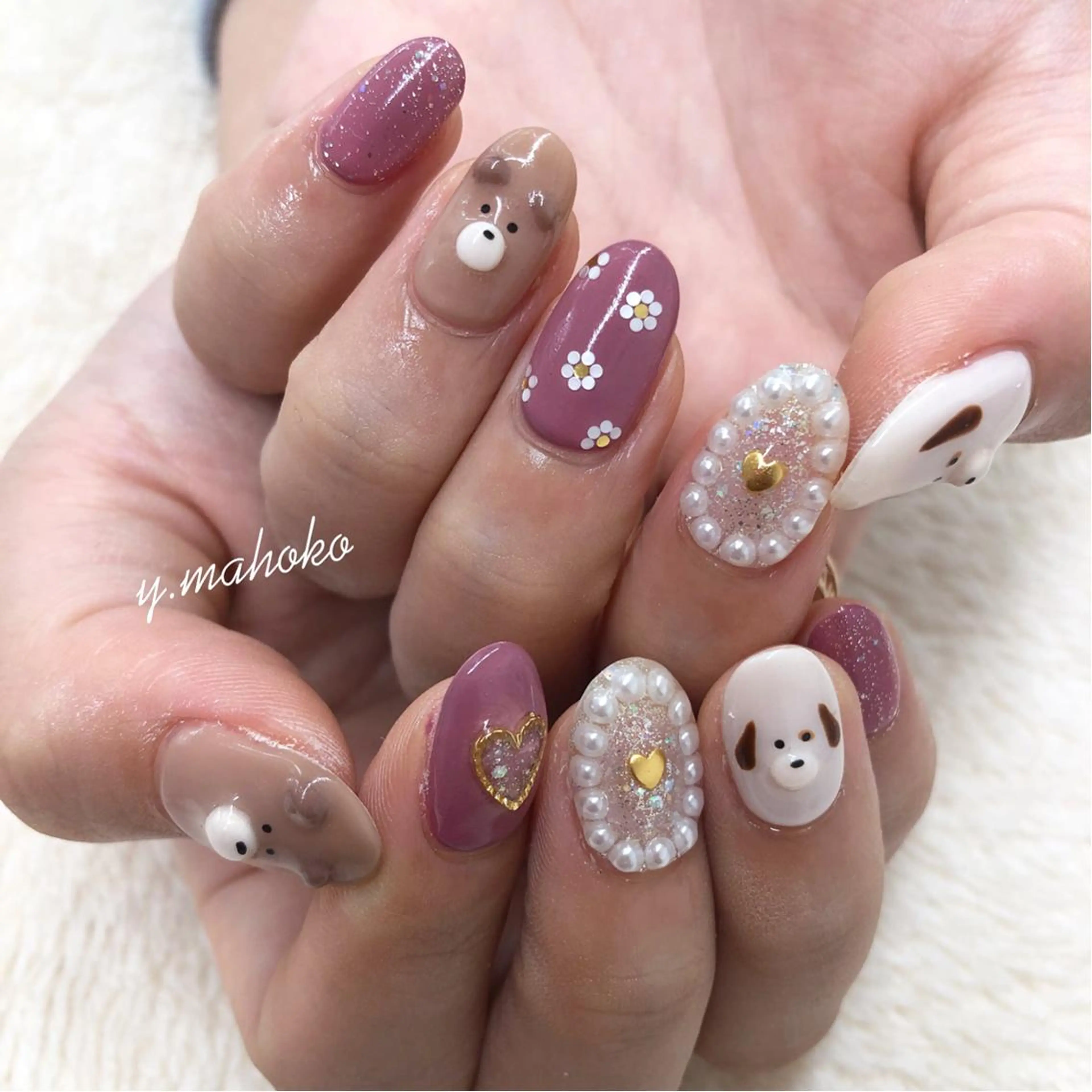 ネイル ハンドネイル She nail studio 原宿所属・パラジェル有/ スカルプ/mahoのネイルデザイン