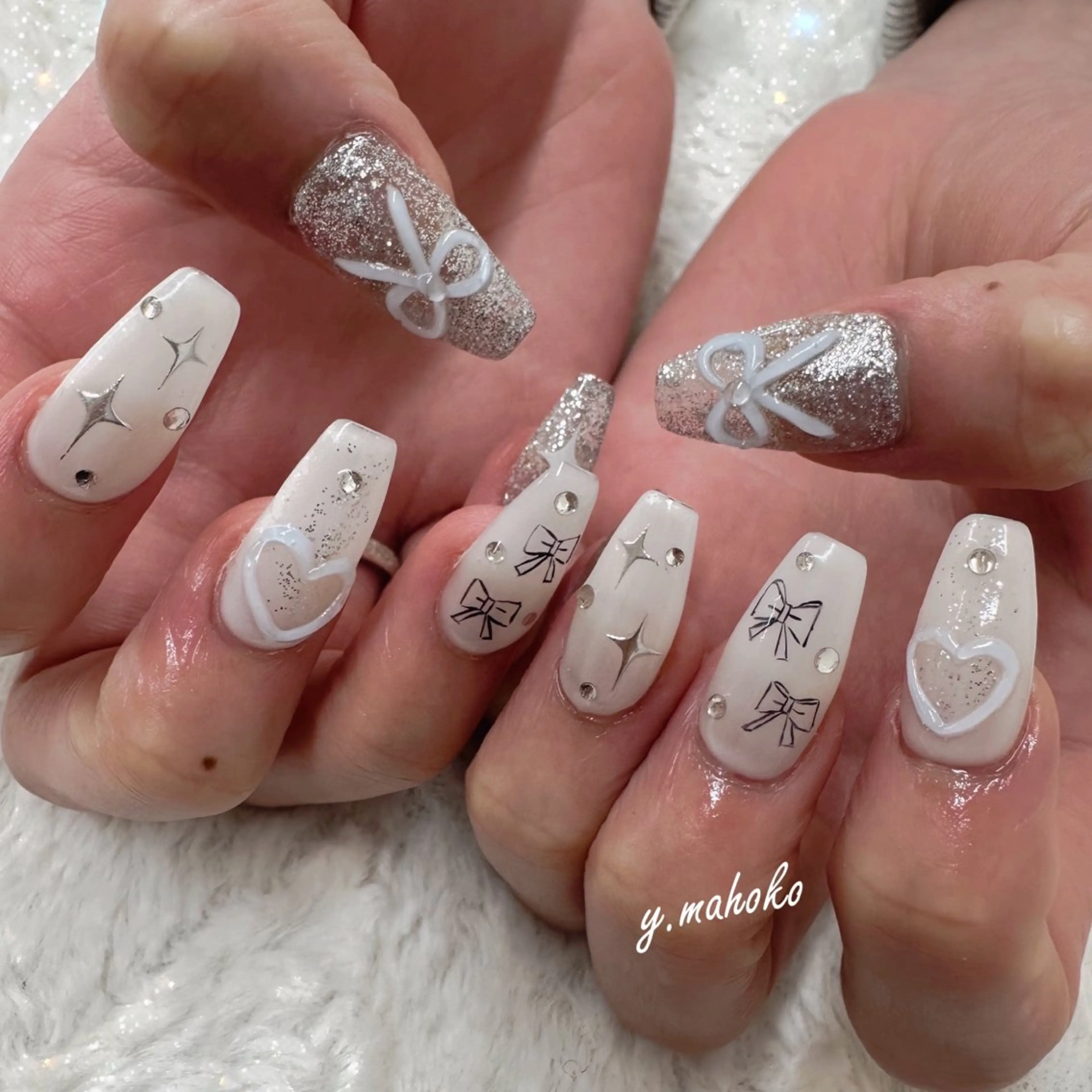 ネイル ハンドネイル She nail studio 原宿所属・パラジェル有/ スカルプ/mahoのネイルデザイン