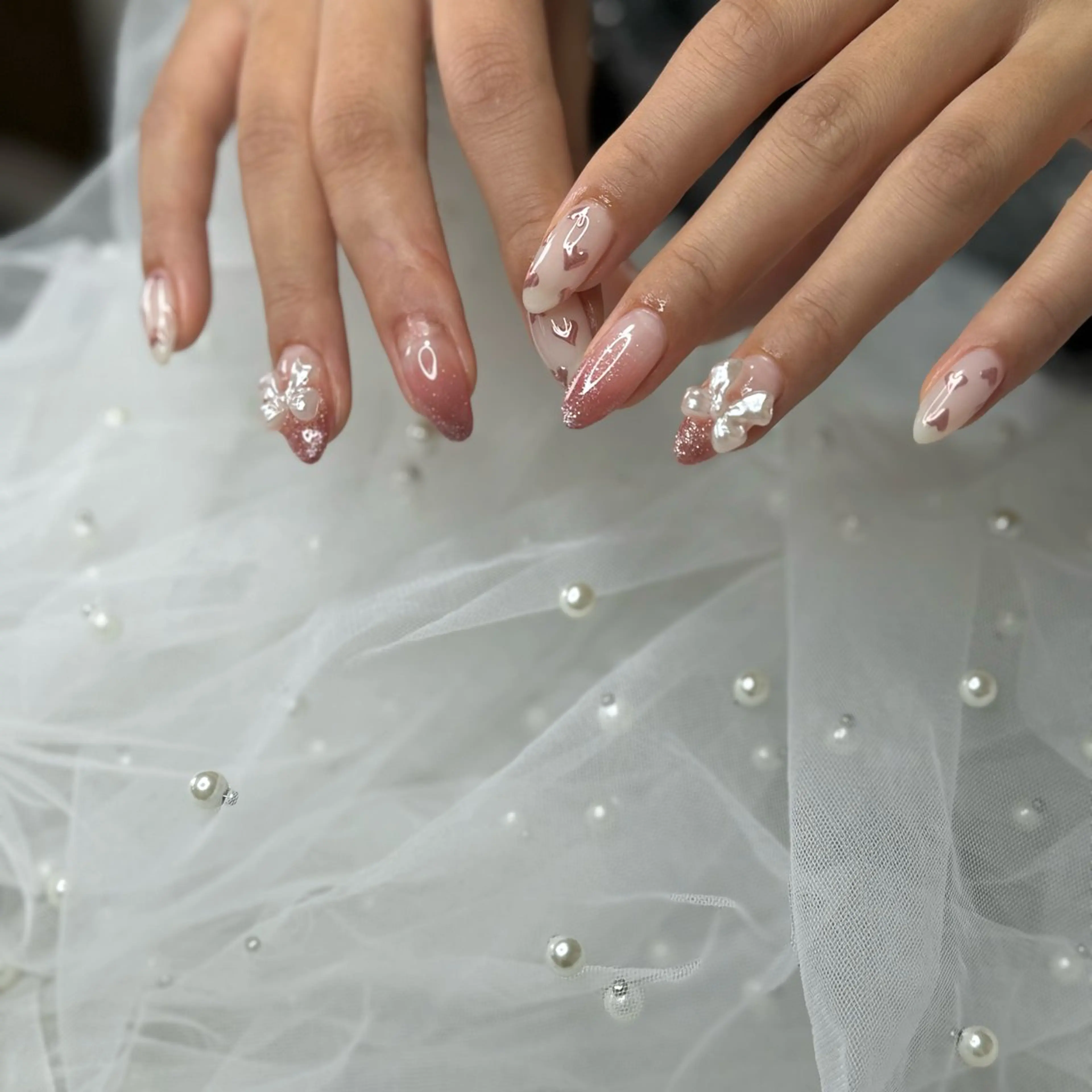 ネイル ハート マグネットネイル 持ち込み 冬ネイル VENa eye＆ nail salonのマツエク・マツパデザイン